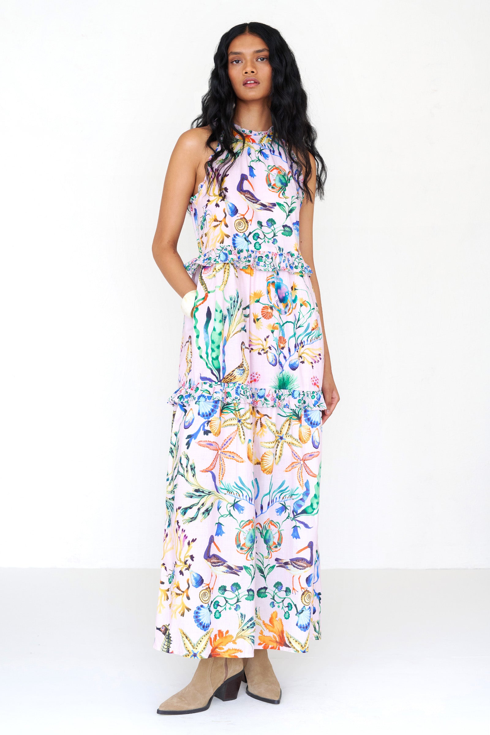 Amelia Dress Tidepool Conch