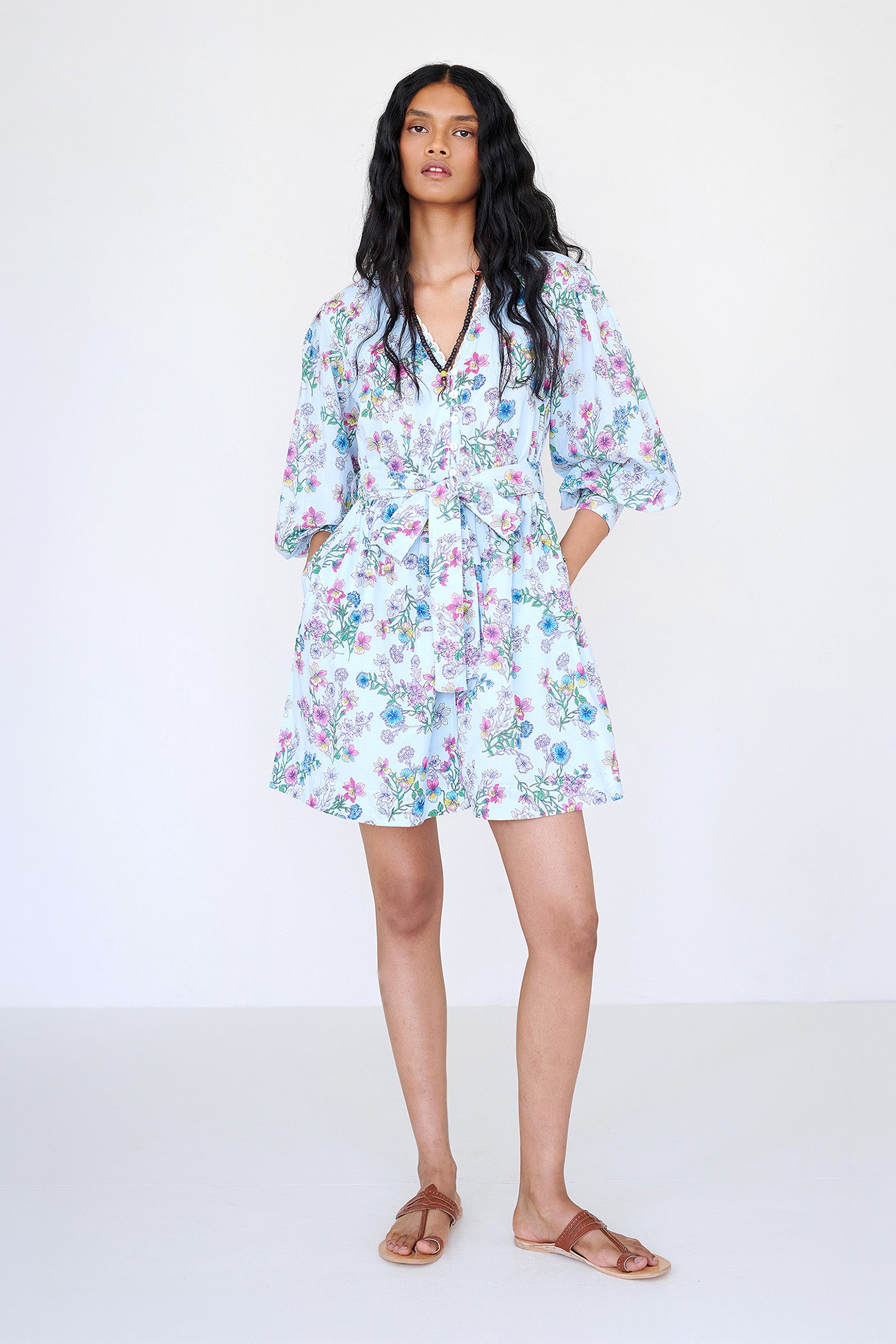 Anne Mini Dress Burdock Imperial