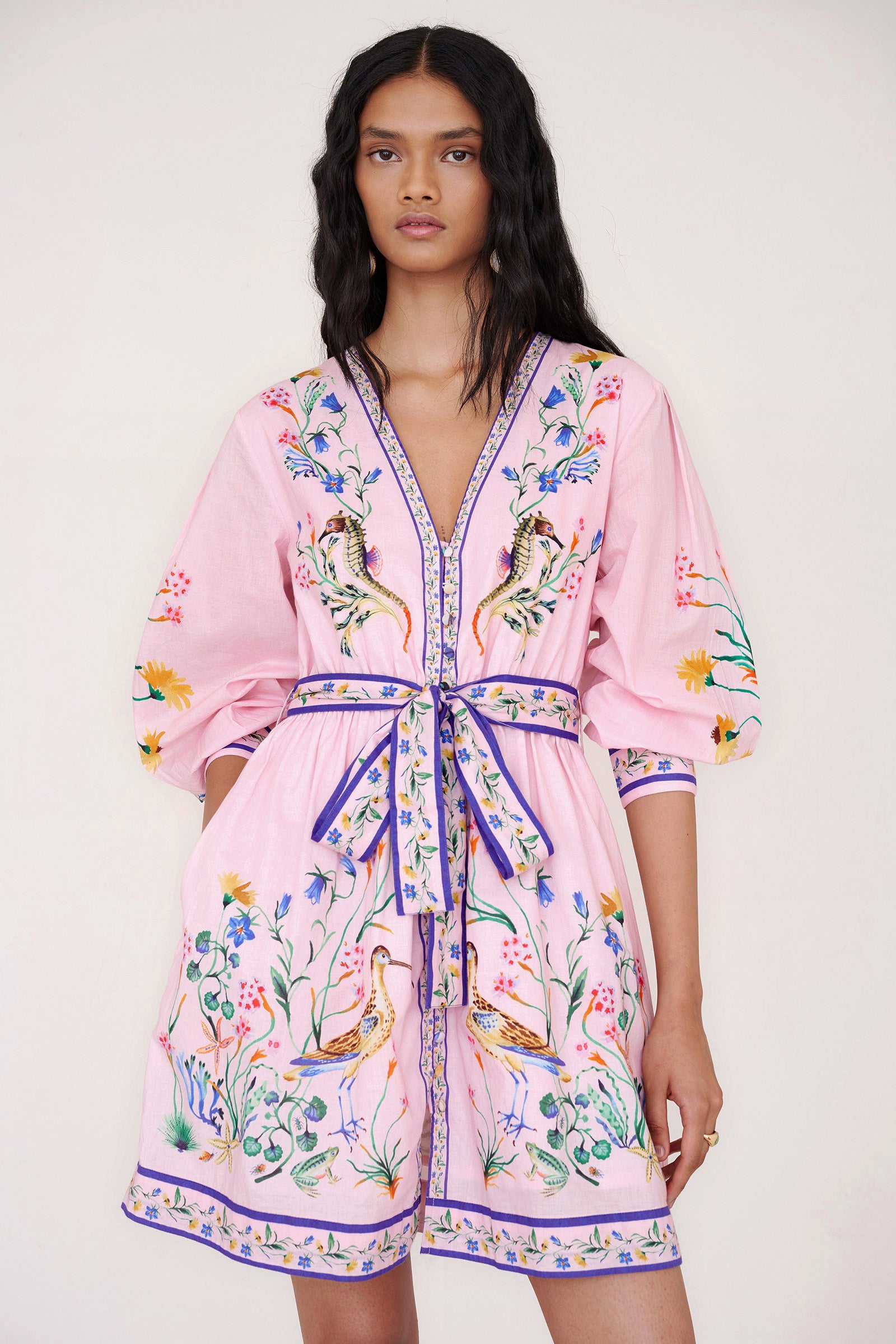 Anne Mini Dress Tidepool Conch