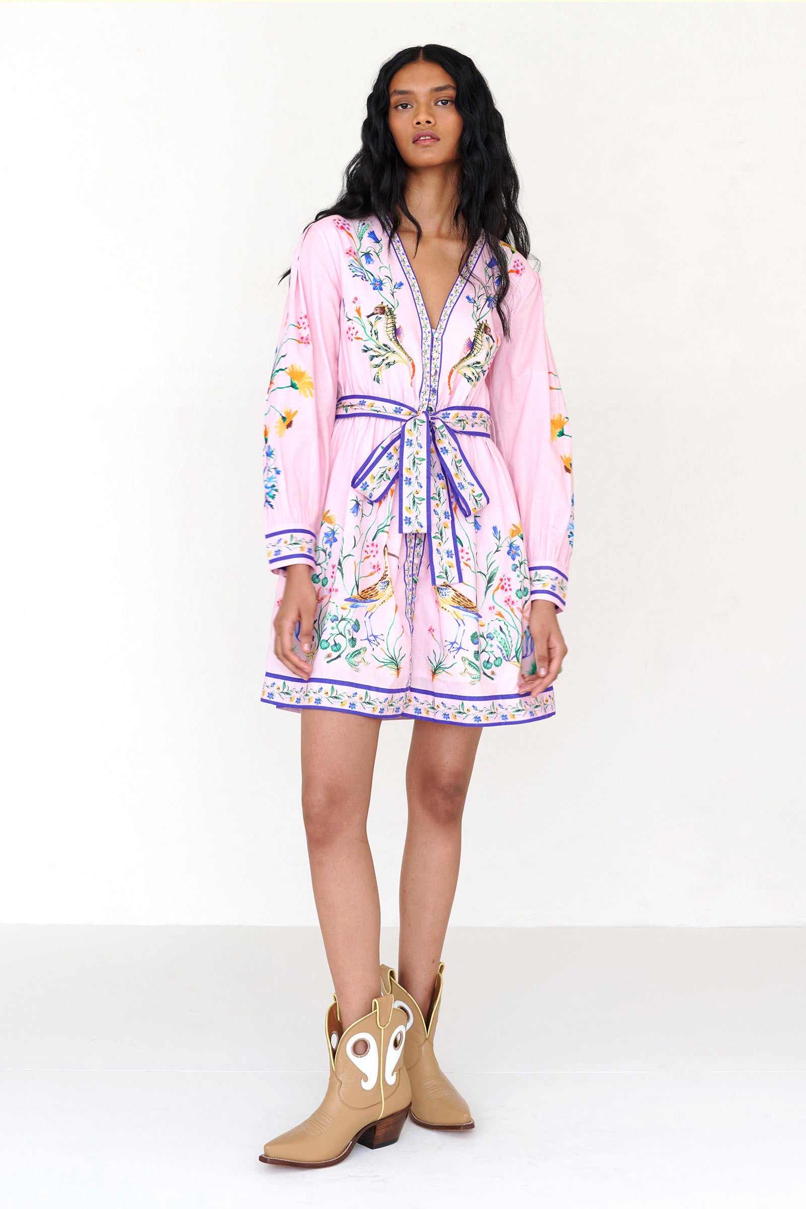 Anne Mini Dress Tidepool Conch