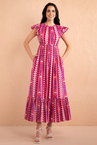 Aurelia Dress Syros Stripe Amethyst Aurelia Dress Syros Stripe Amethyst