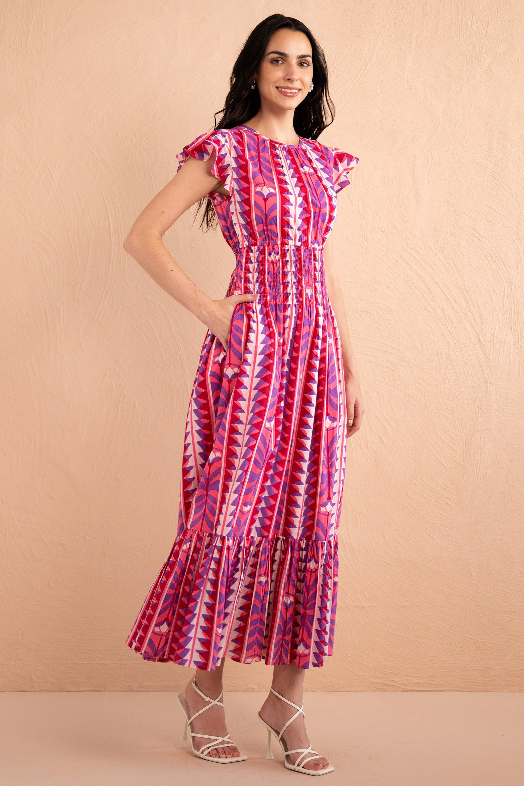 Aurelia Dress Syros Stripe Amethyst Aurelia Dress Syros Stripe Amethyst