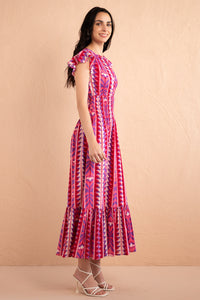 Aurelia Dress Syros Stripe Amethyst Aurelia Dress Syros Stripe Amethyst