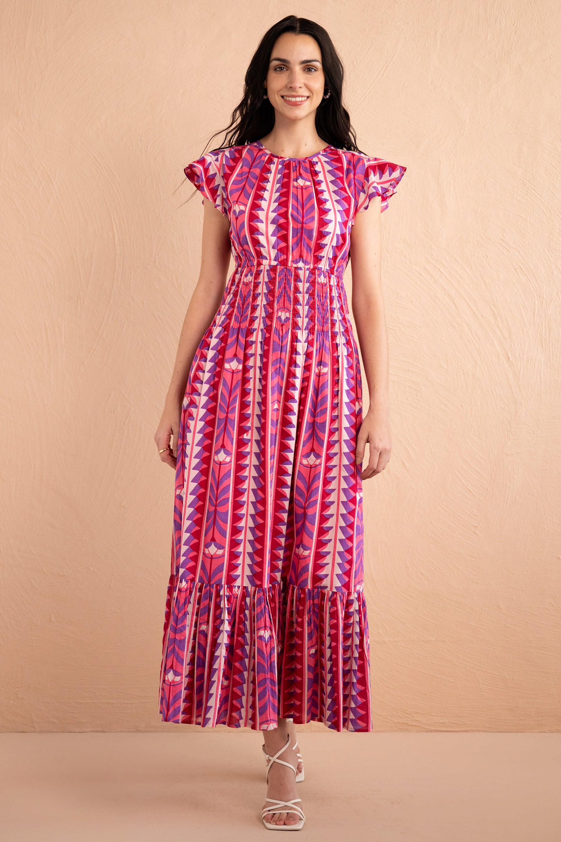 Aurelia Dress Syros Stripe Amethyst Aurelia Dress Syros Stripe Amethyst