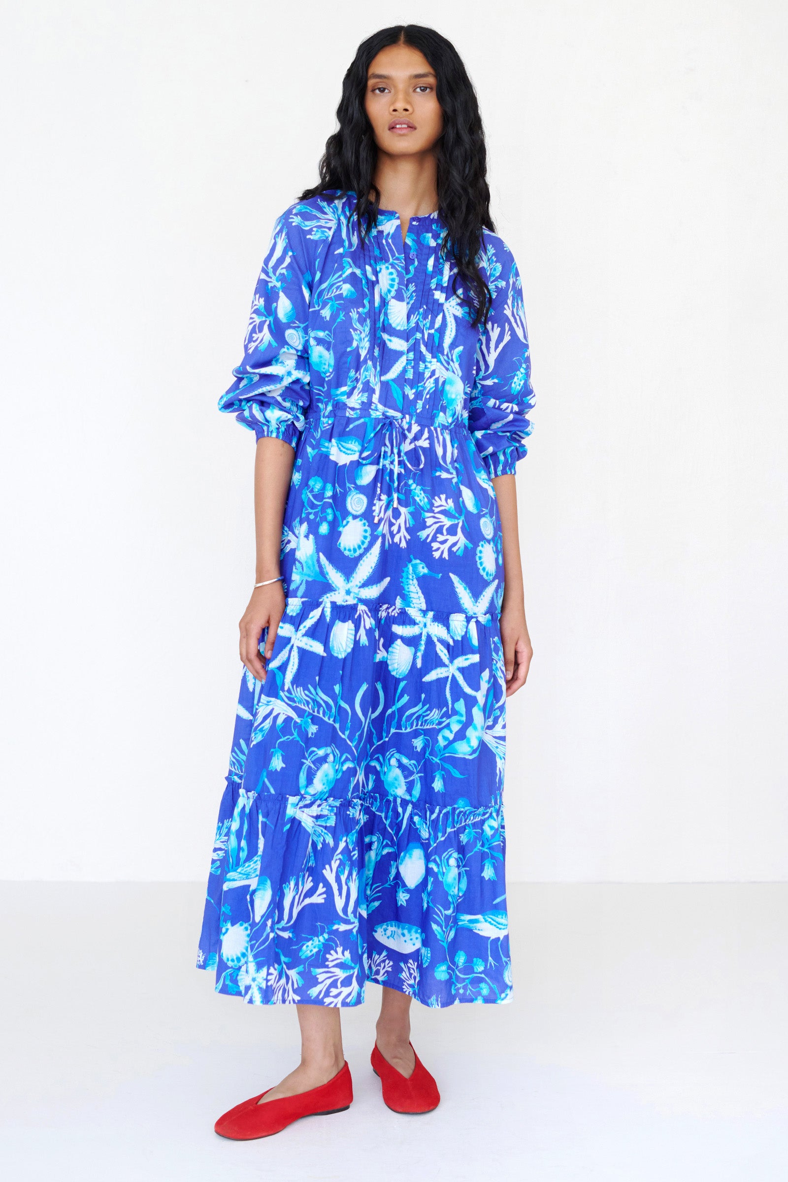 Bazaar Dress Tidepool Cyan