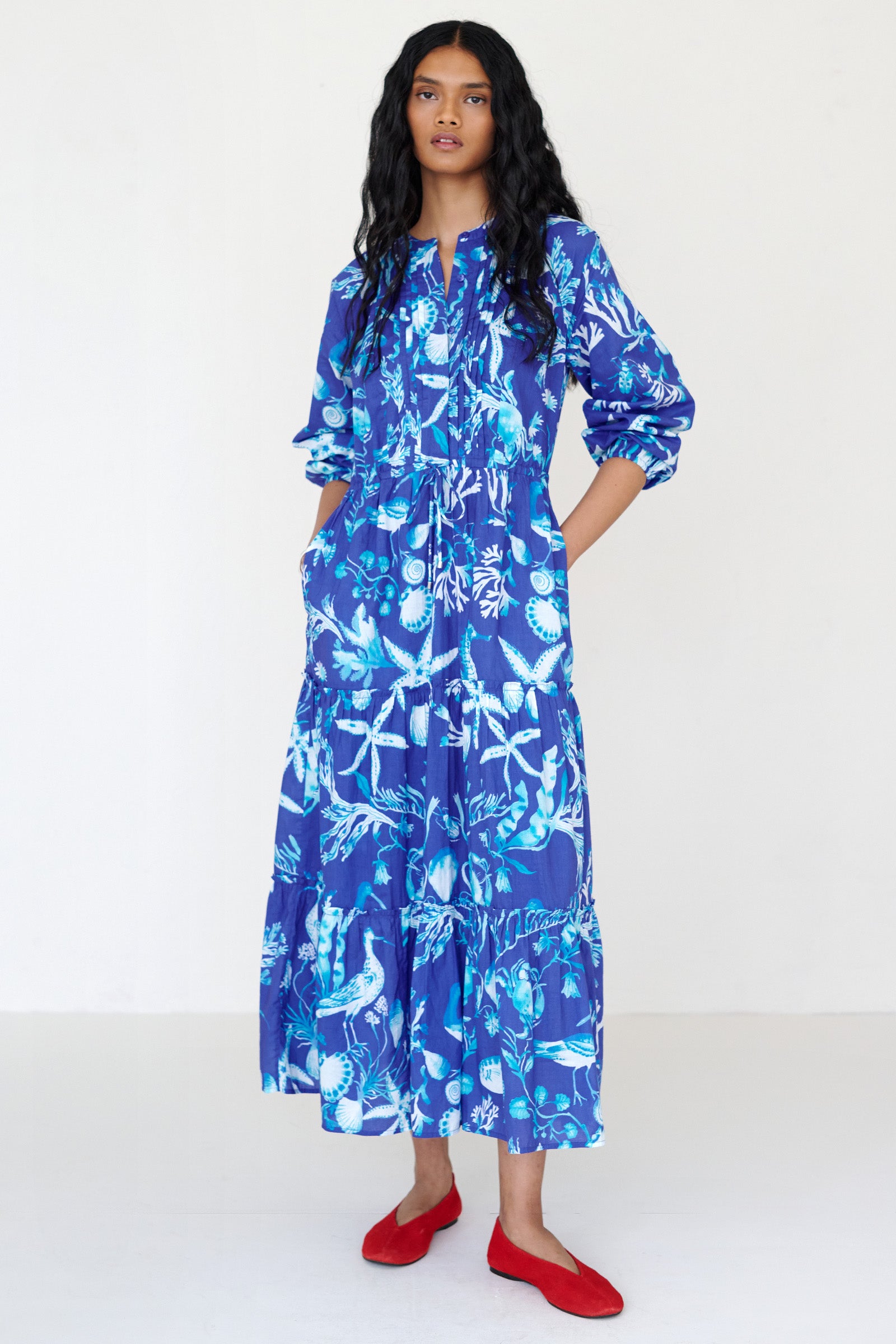 Bazaar Dress Tidepool Cyan