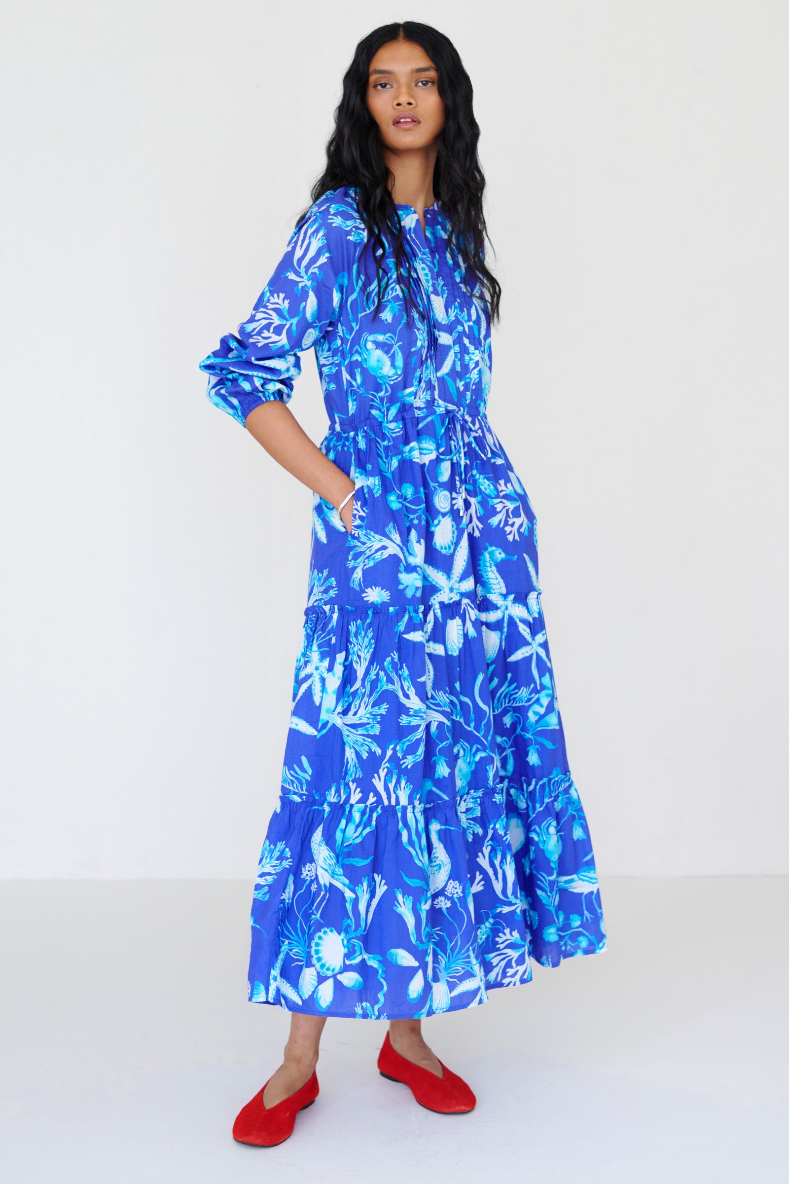 Bazaar Dress Tidepool Cyan