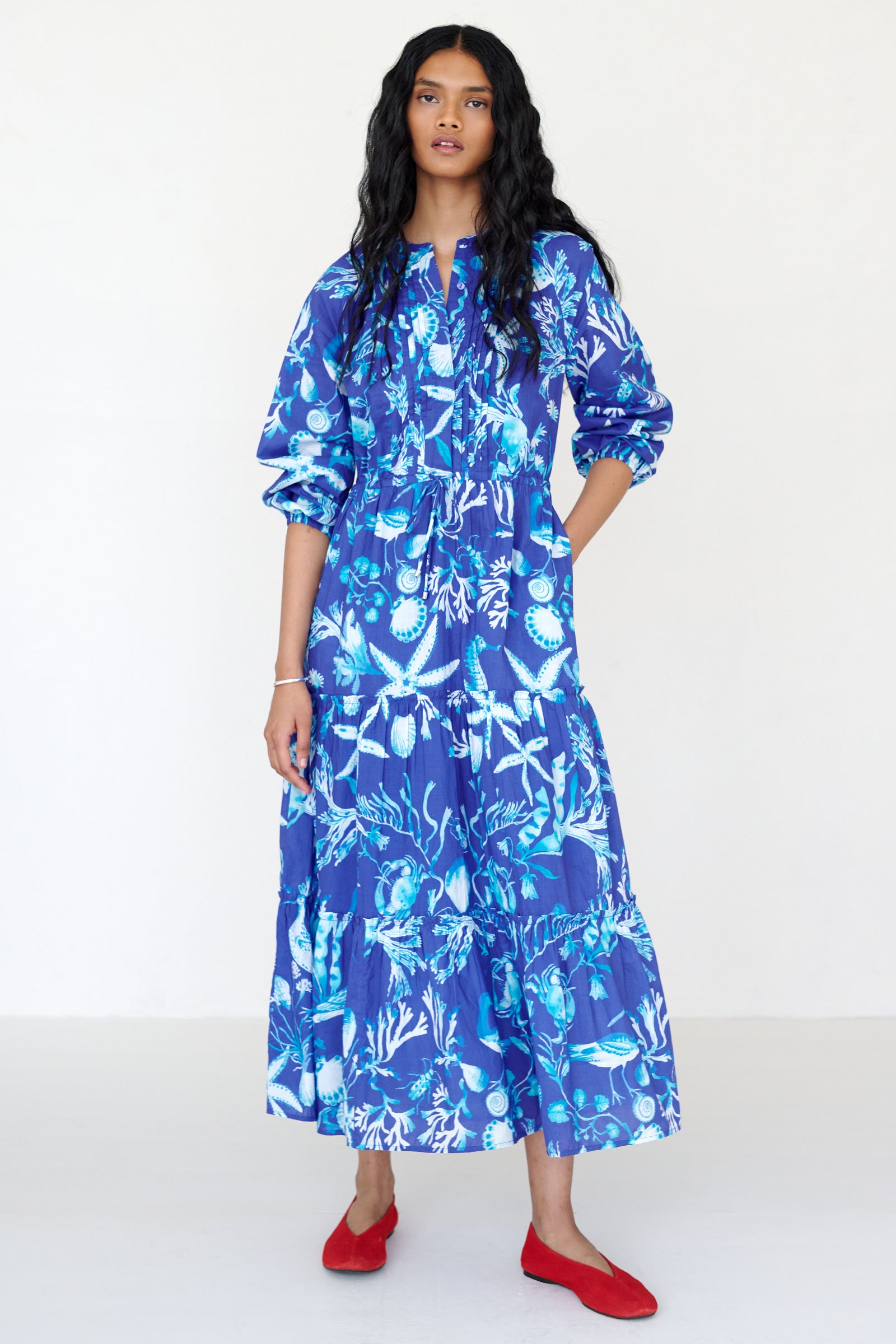 Bazaar Dress Tidepool Cyan