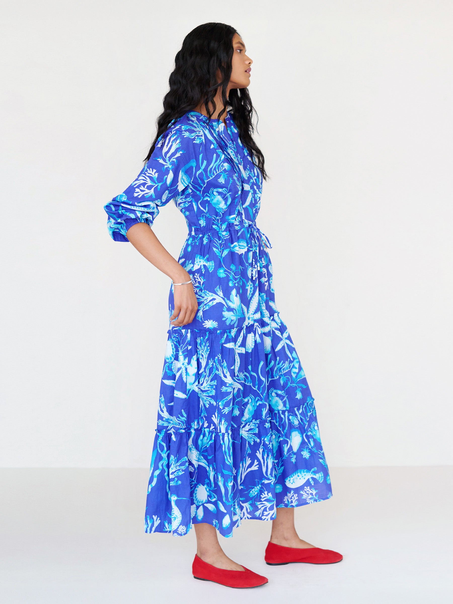 Bazaar Dress Tidepool Cyan