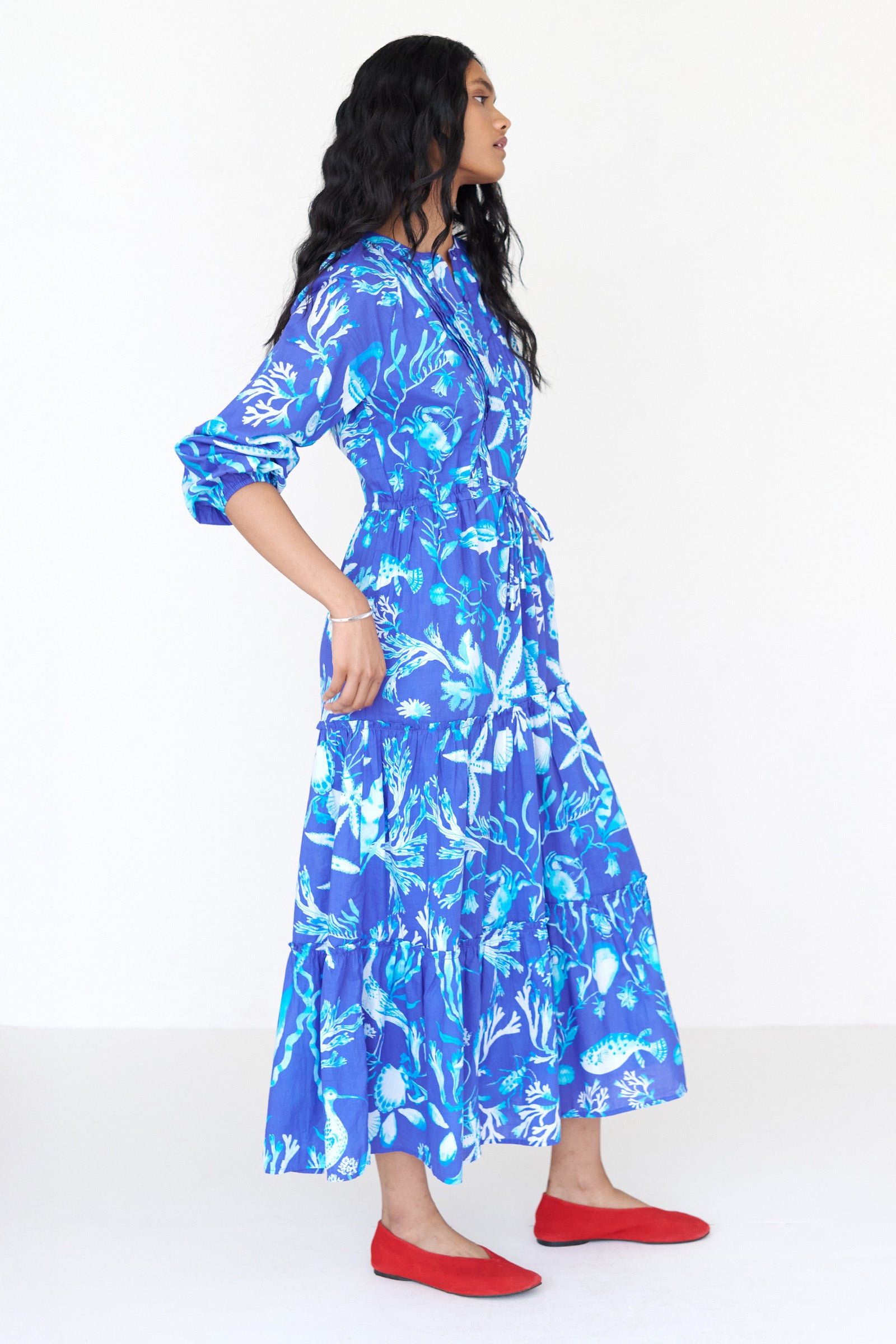 Bazaar Dress Tidepool Cyan