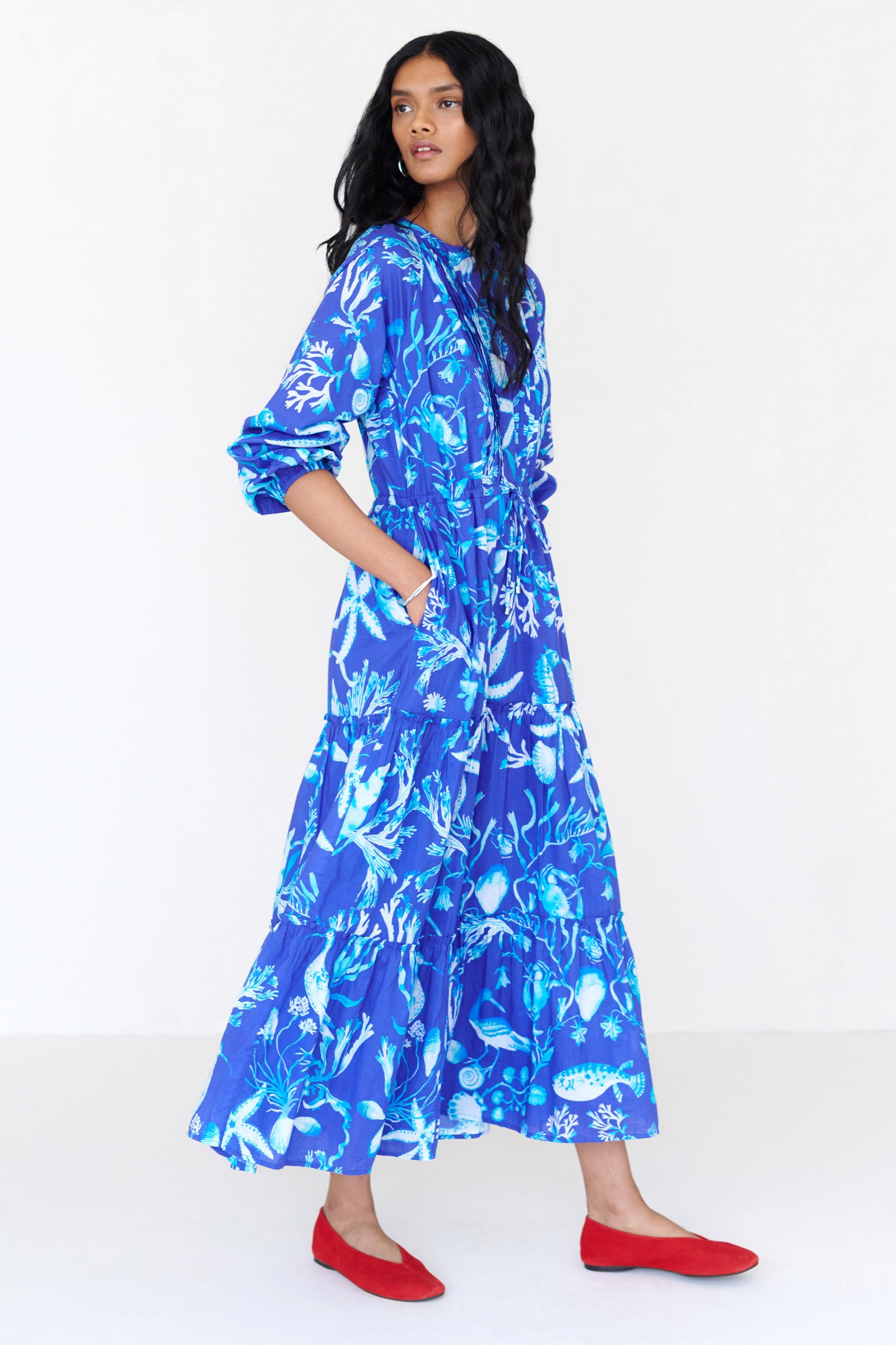 Bazaar Dress Tidepool Cyan