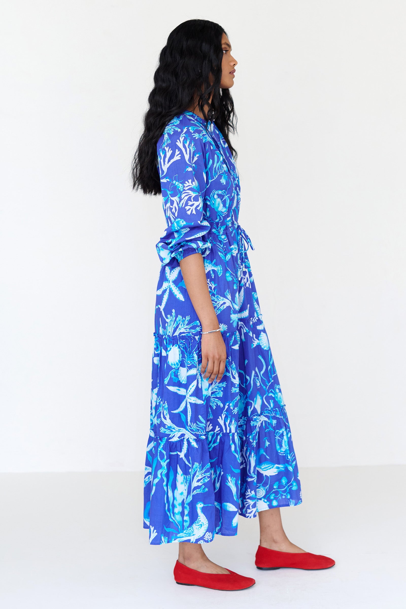 Bazaar Dress Tidepool Cyan