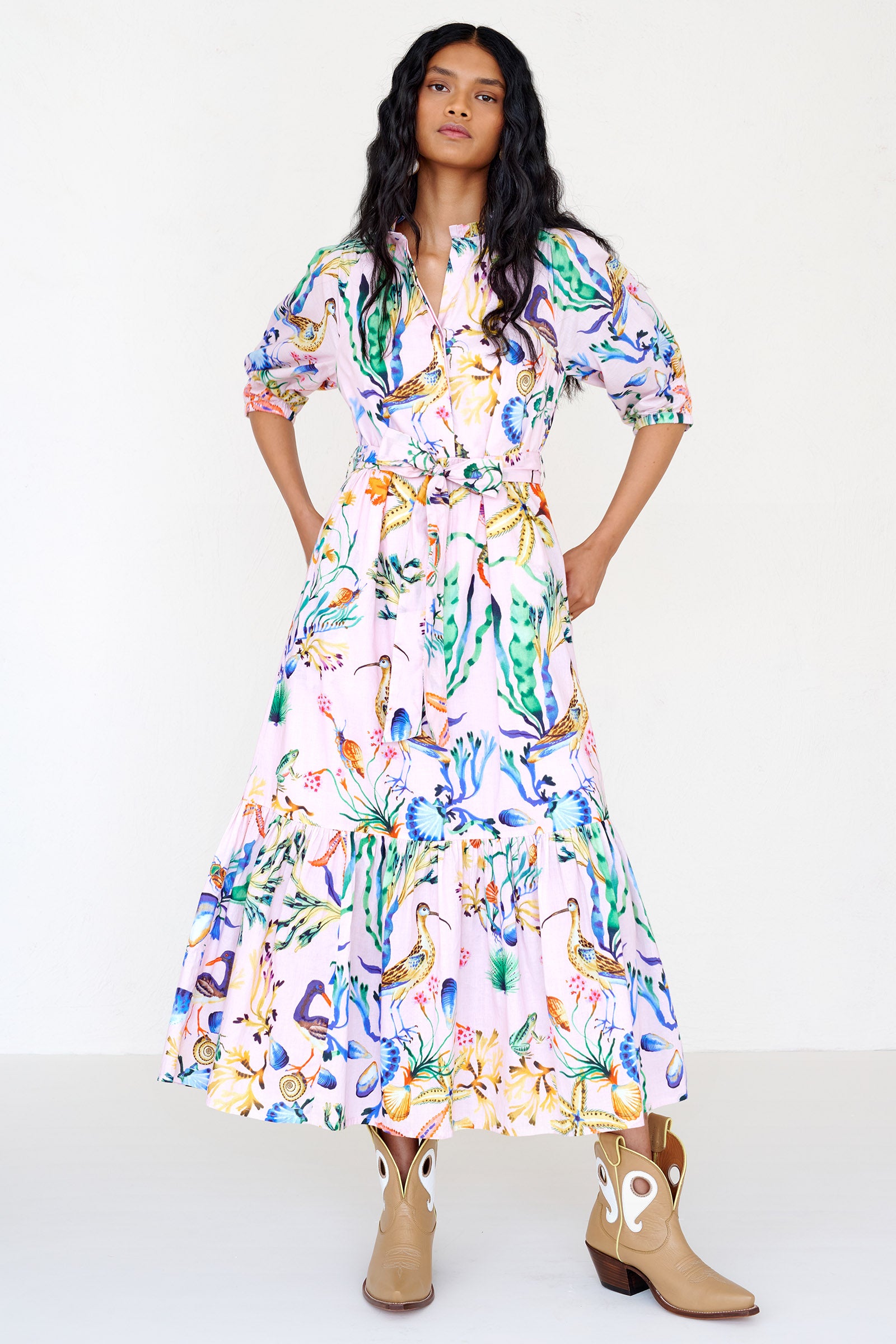 Betty Dress Tidepool Conch