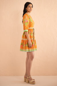 Gizela Dress Calypso Cacti Caramel Gizela Dress Calypso Cacti Caramel