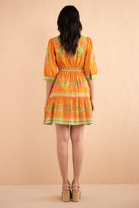 Gizela Dress Calypso Cacti Caramel Gizela Dress Calypso Cacti Caramel