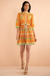 Gizela Dress Calypso Cacti Caramel Gizela Dress Calypso Cacti Caramel