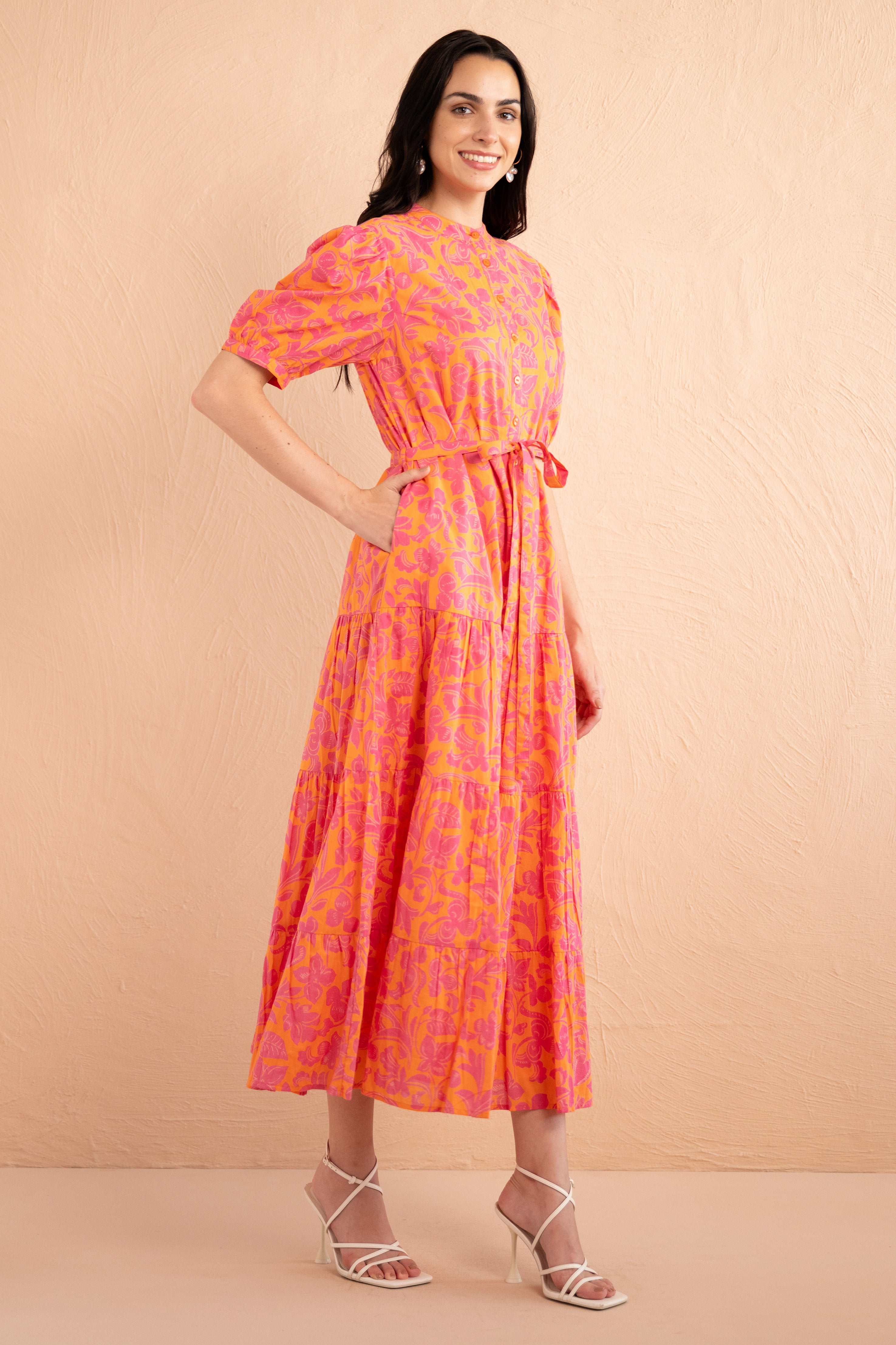 Saylor Dress Gaia Nectarine Saylor Dress Gaia Nectarine