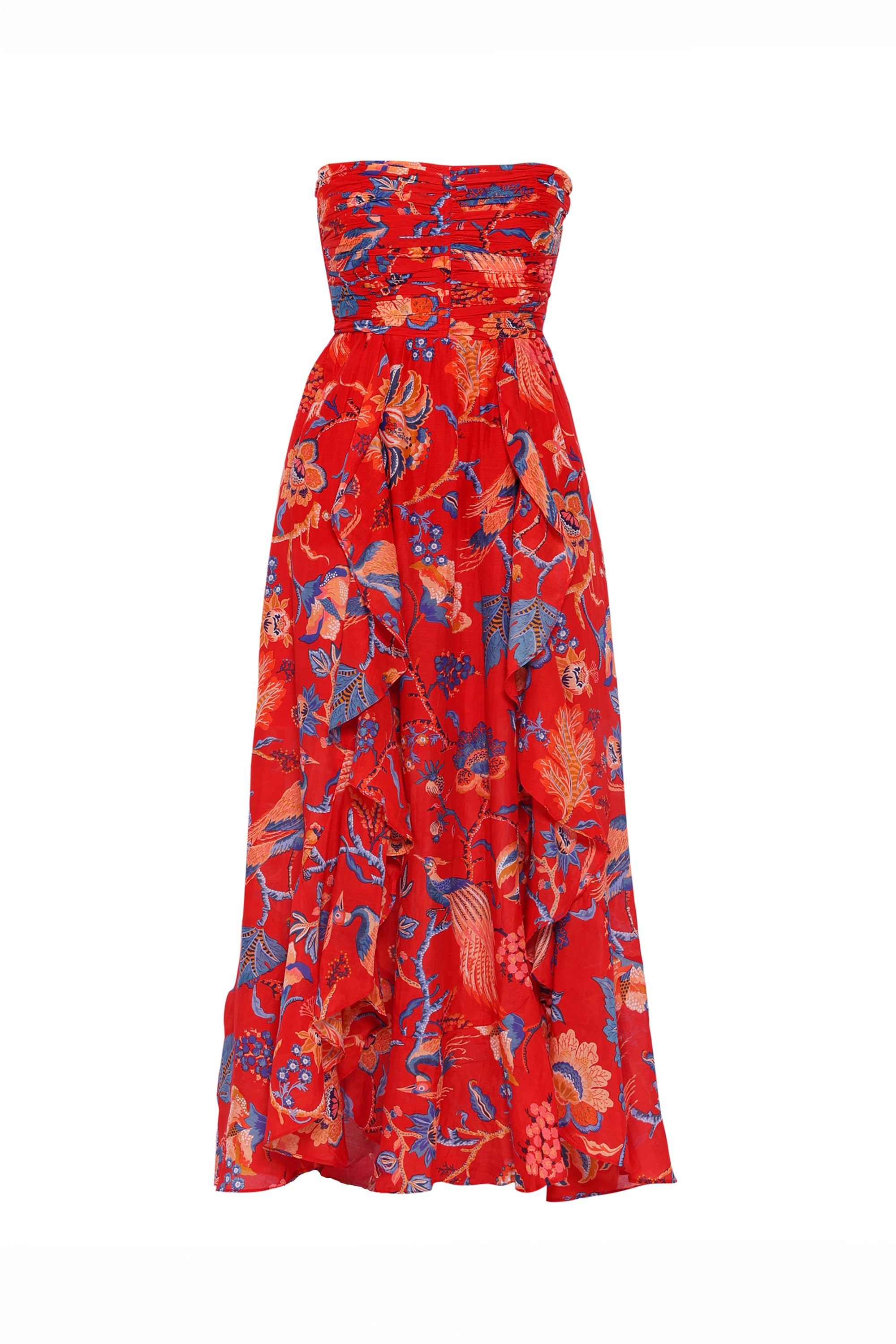Bella Dress Chintz Carmine