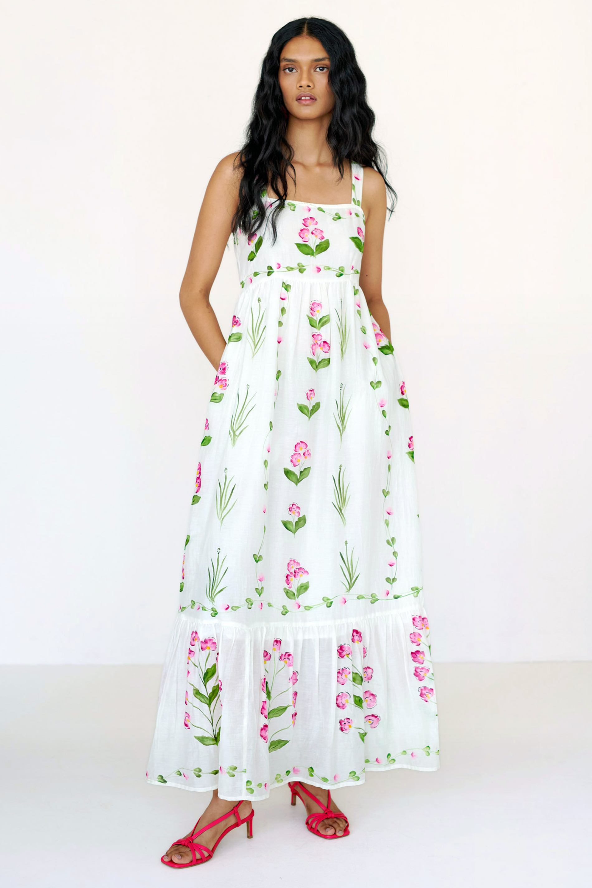 Daniella Dress Bagh Garland Orchid