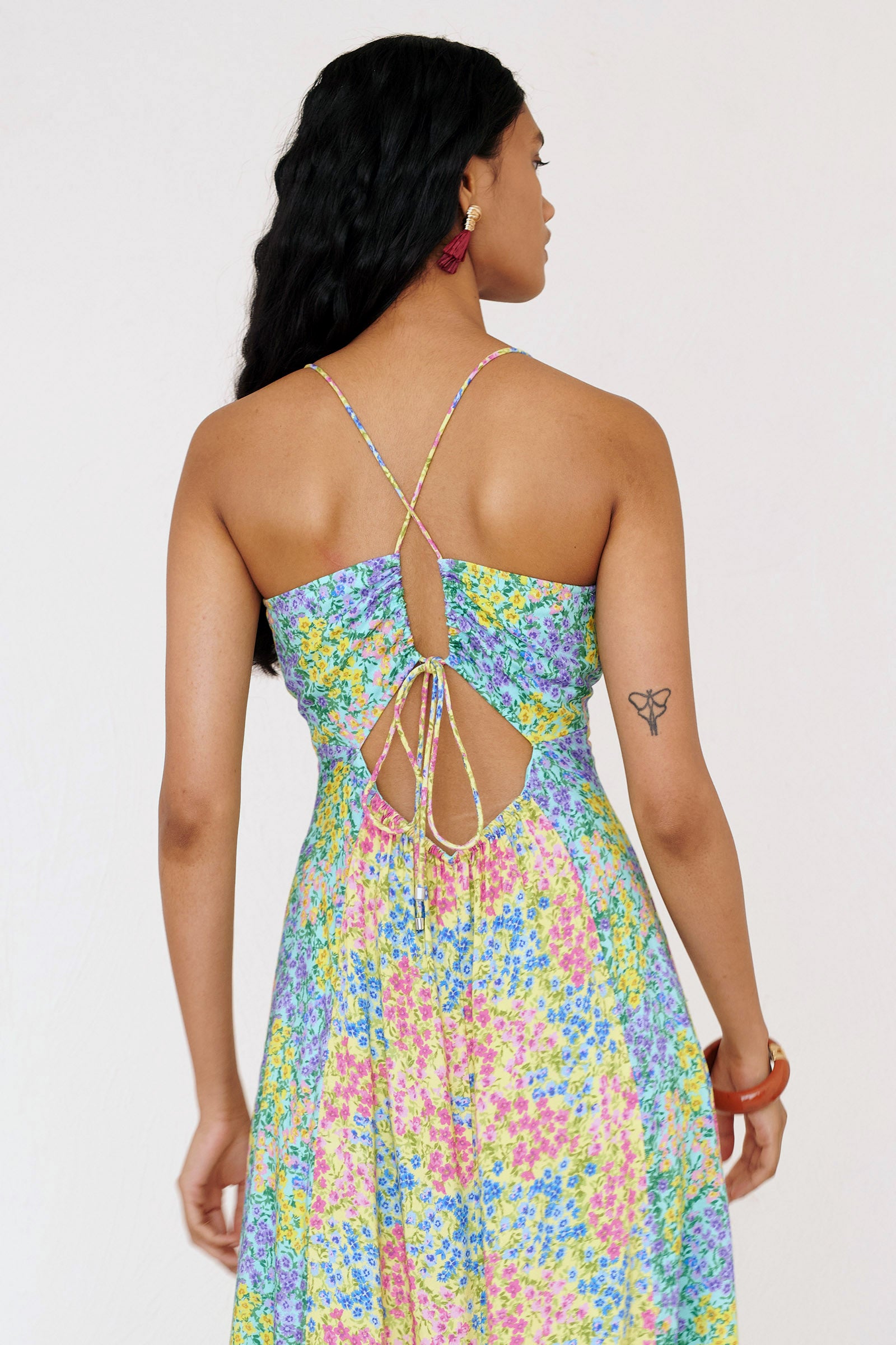 Davina Dress Harebell Limpet Buttercup