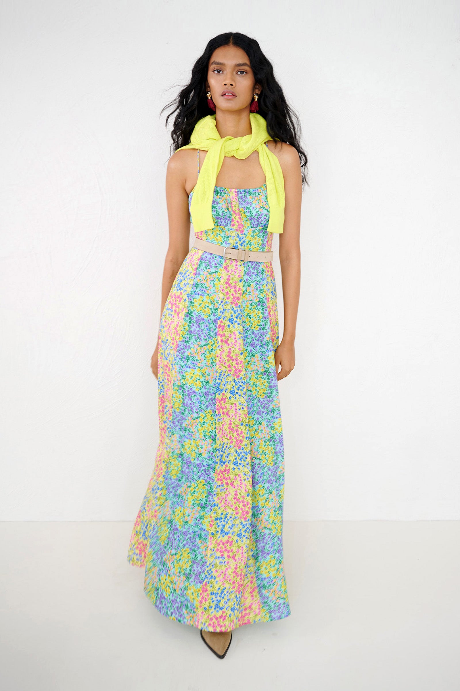 Davina Dress Harebell Limpet Buttercup