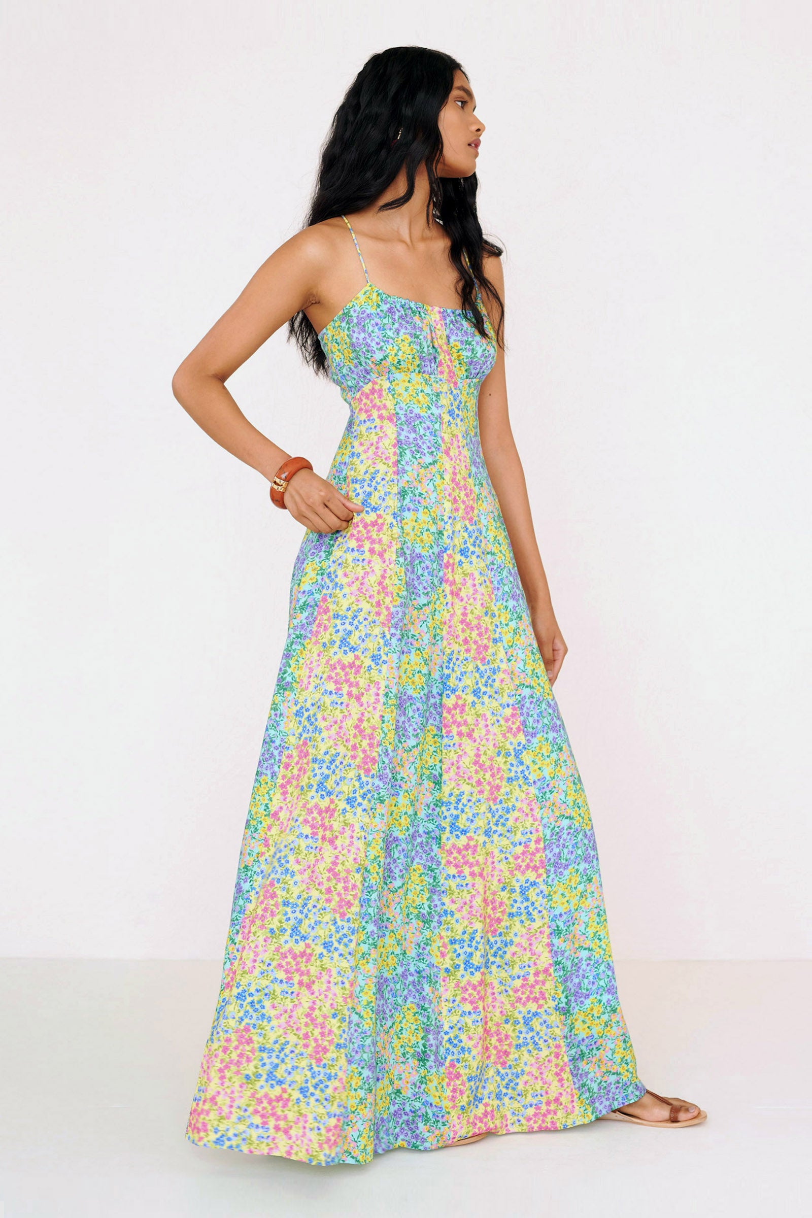 Davina Dress Harebell Limpet Buttercup