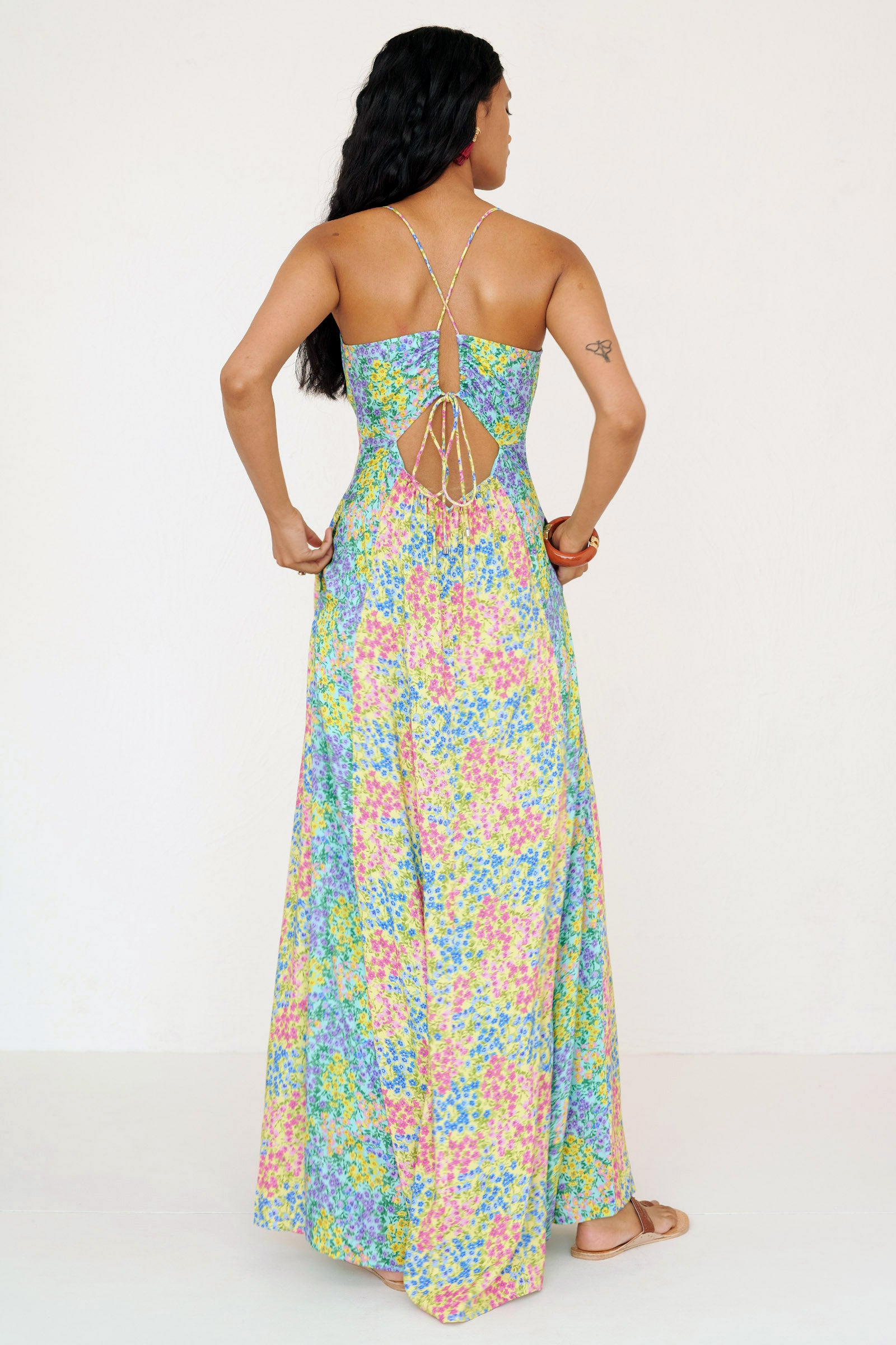 Davina Dress Harebell Limpet Buttercup