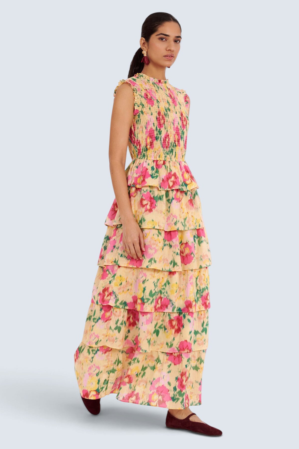 Irene Dress Damask Rose Antique