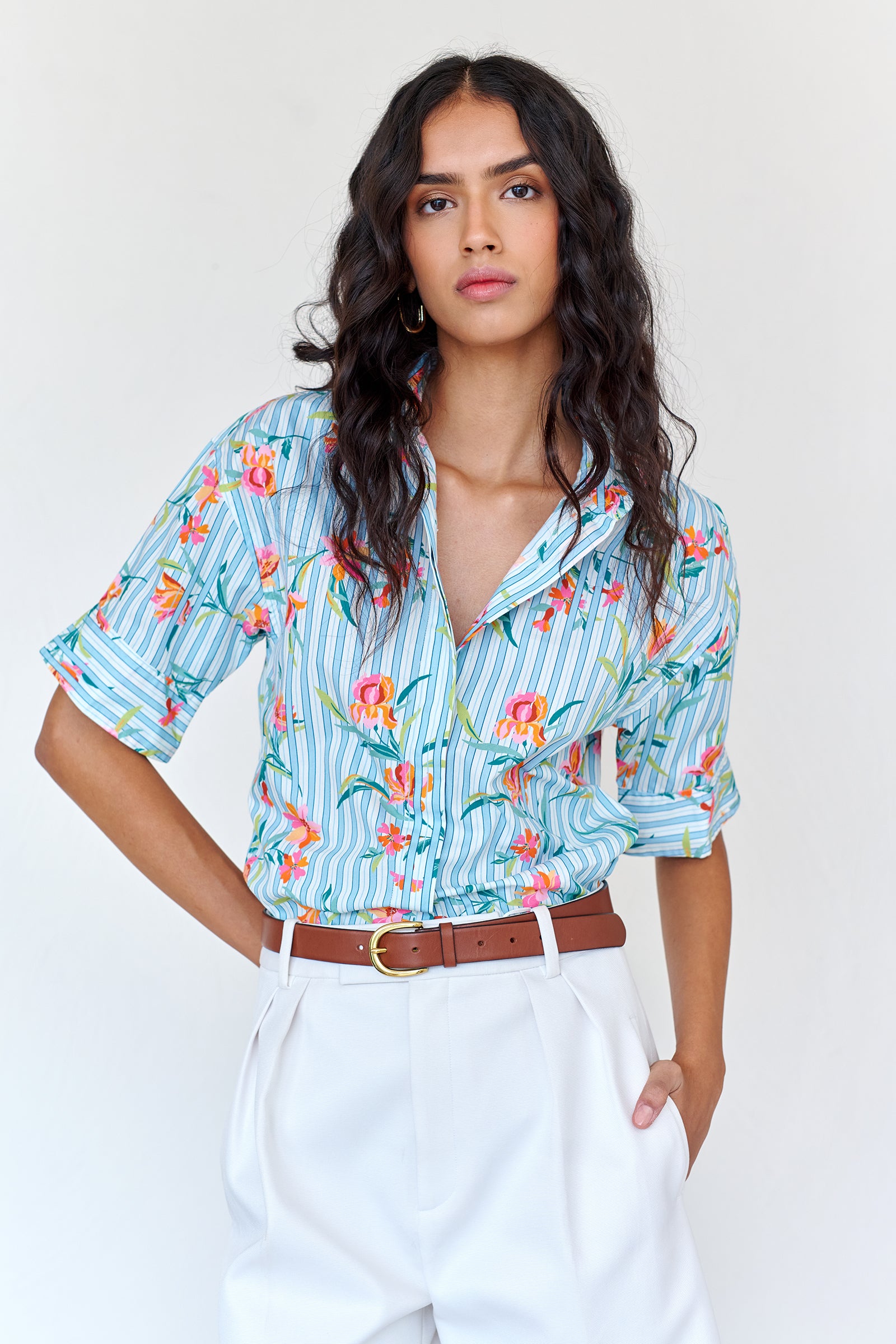 Jura Shirt Orchid Pinstripe Placid