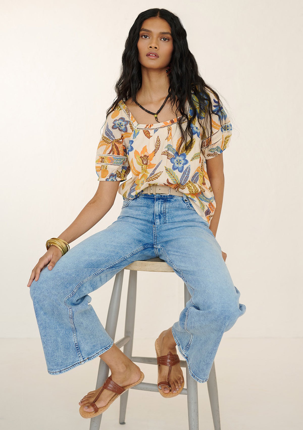 Karen Top Electra Floral Amberglow