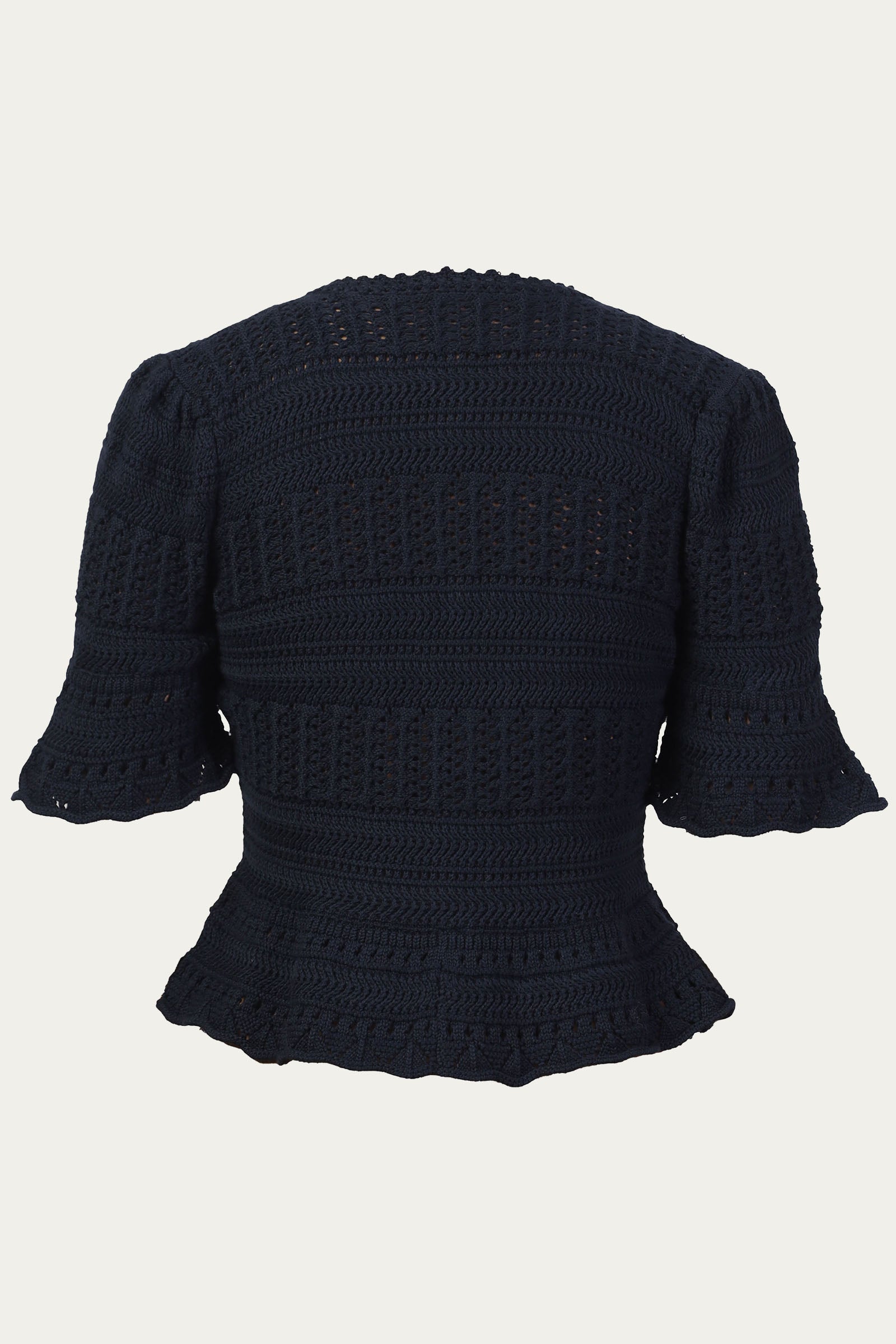 Laura Crochet Cardigan Navy