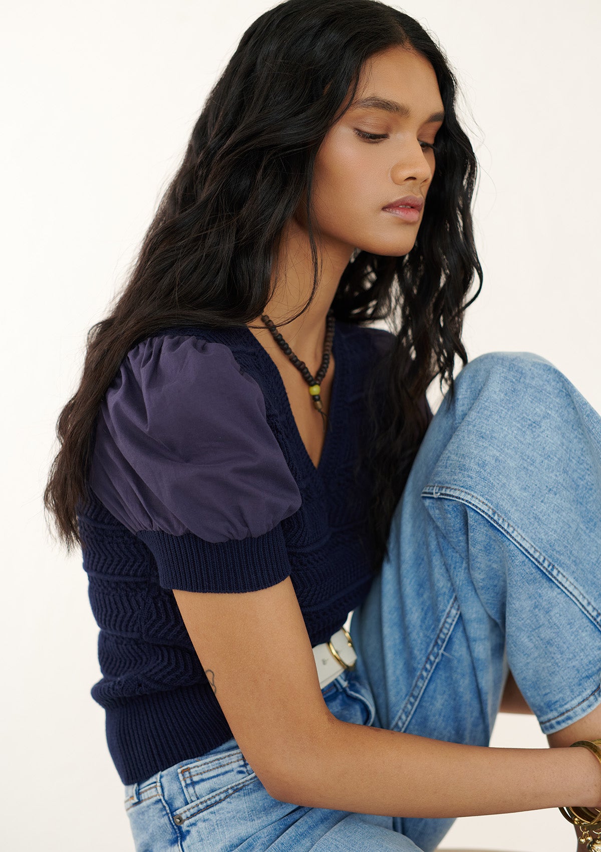 Patti V-Neck Oxford