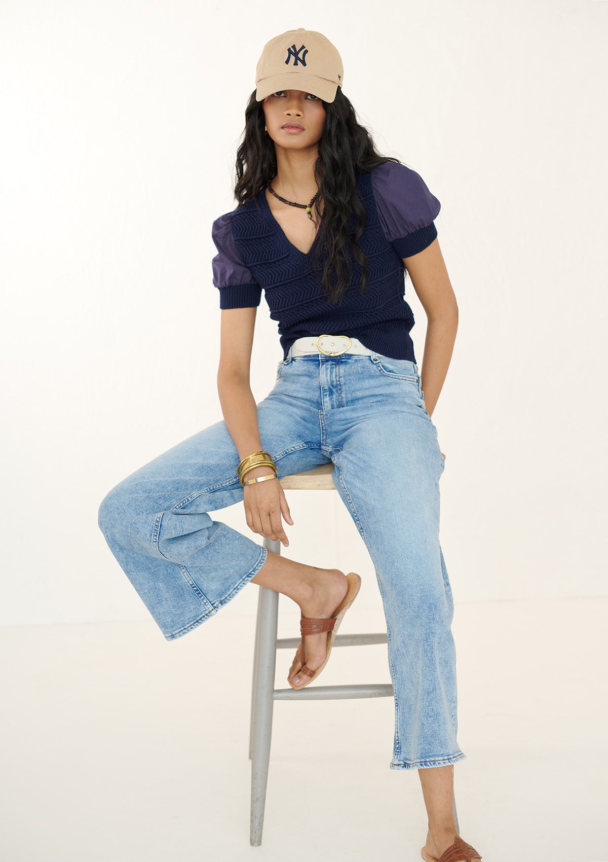 Patti V-Neck Oxford