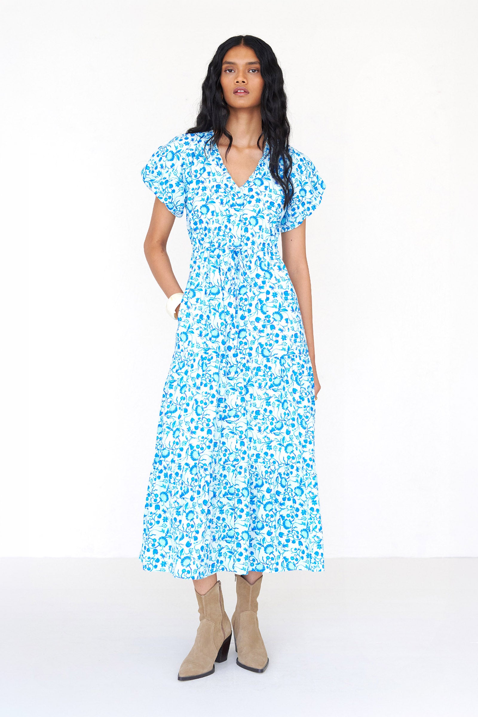 Poppy Dress Clam Garland River - Flowing Everyday Dress