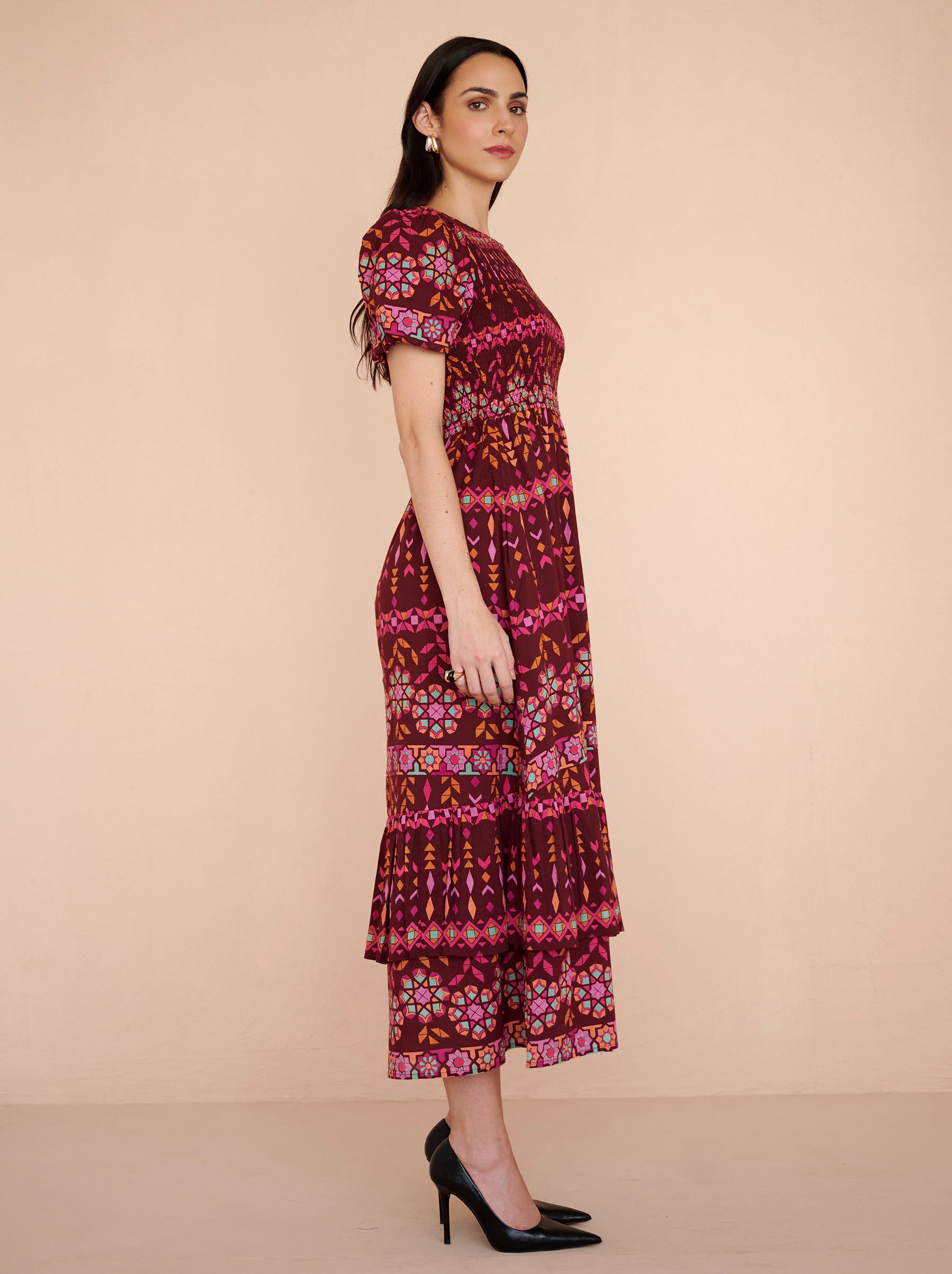 Quant Dress Tapestry Rhubarb