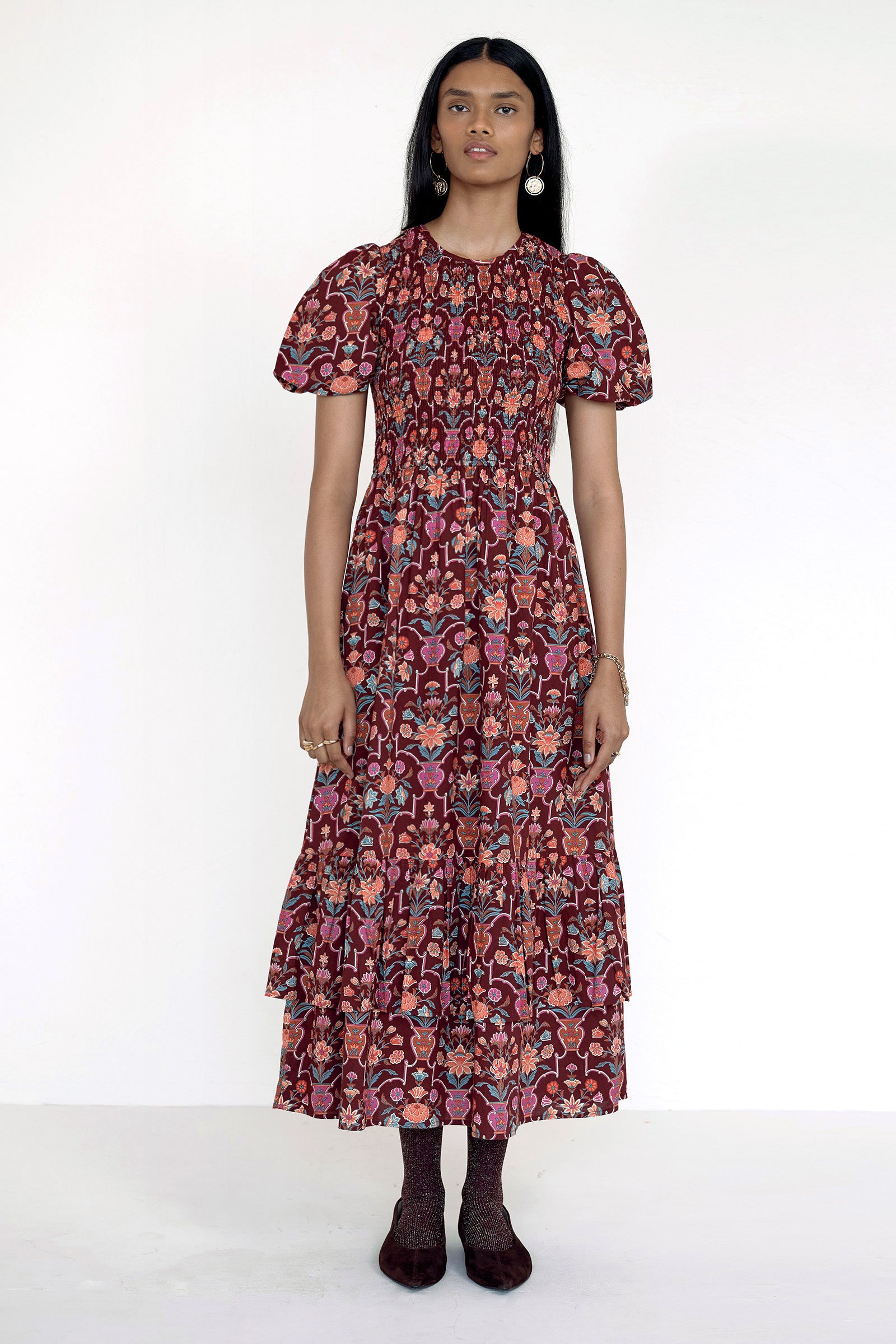 Quant Dress Floral Vase Chestnut