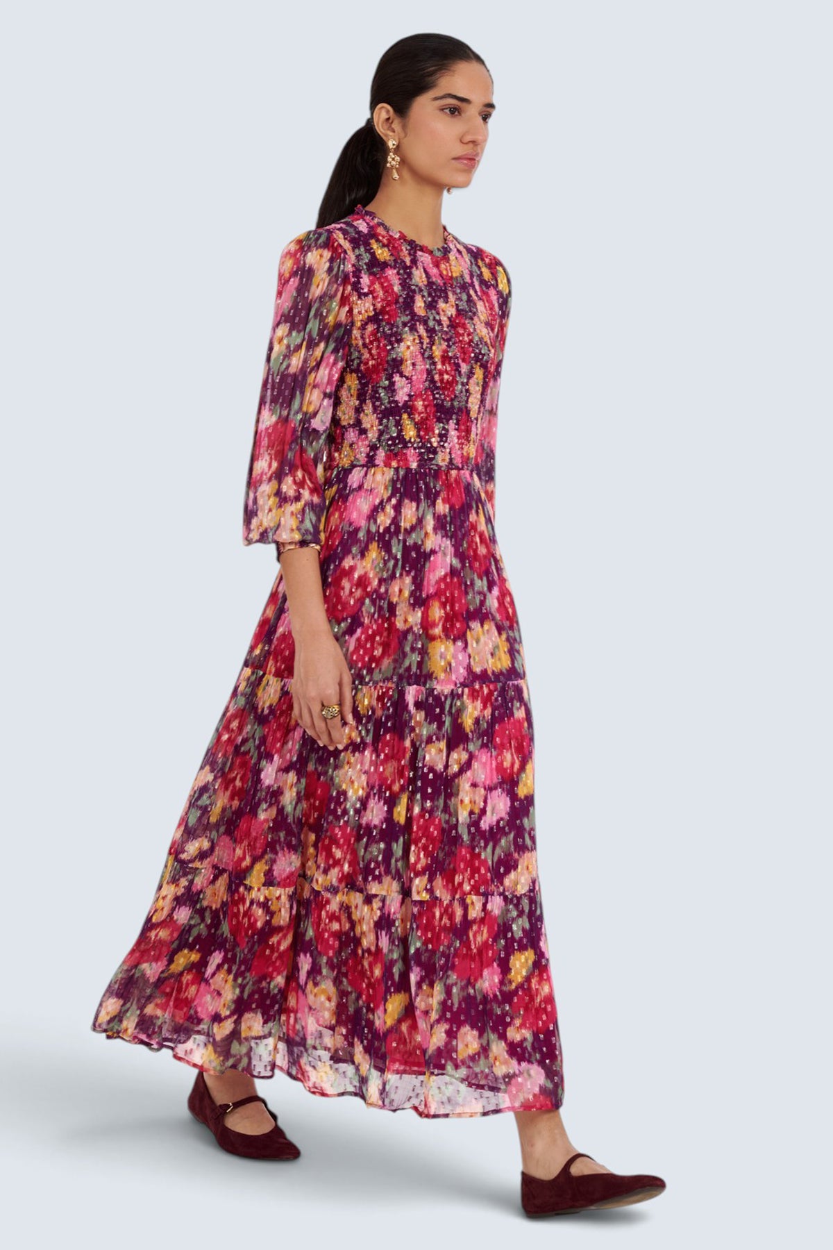 Quentin Dress Damask Rose Acai