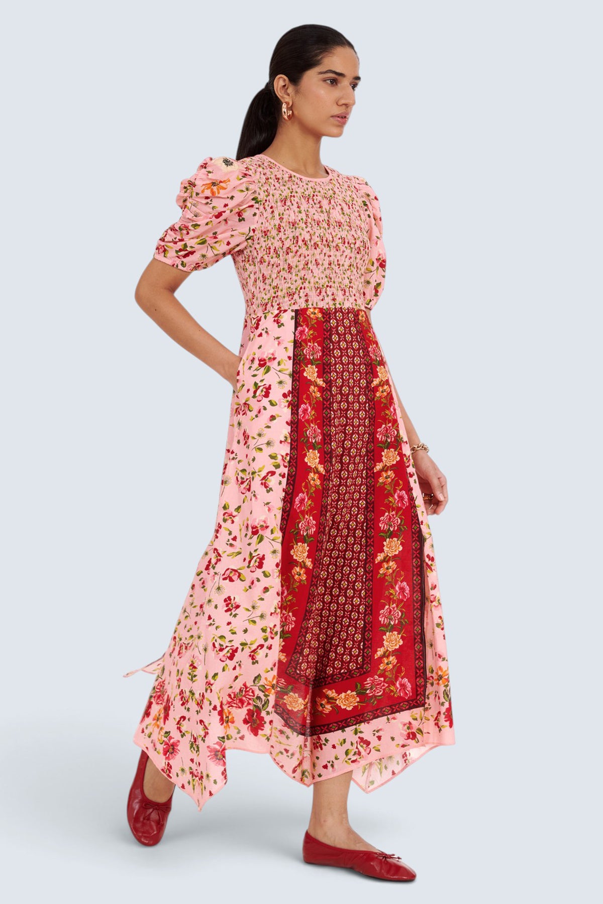 Quincy Dress Wild Anemone Persian Rose