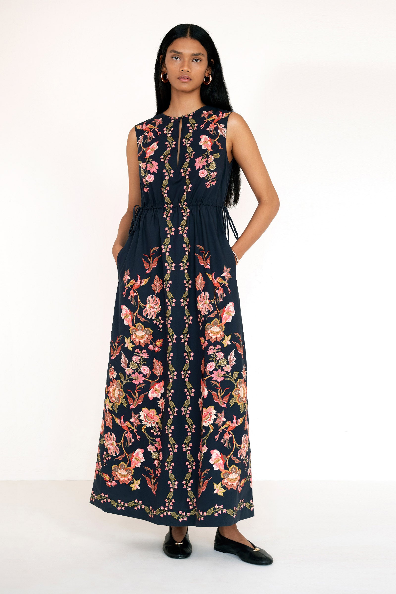 Rhonda Dress Chintz Jet