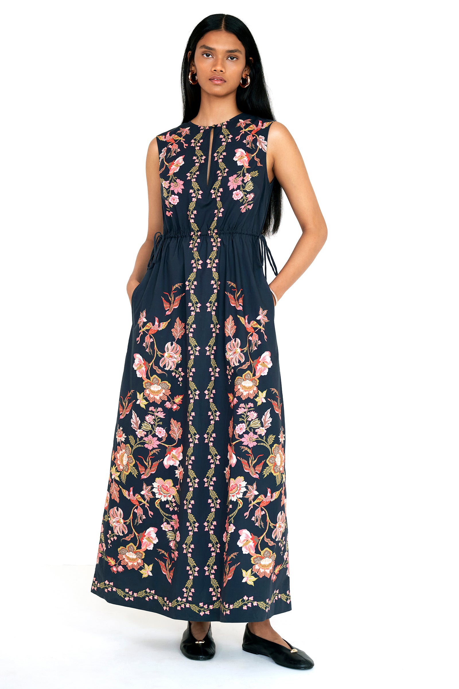 Rhonda Dress Chintz Jet