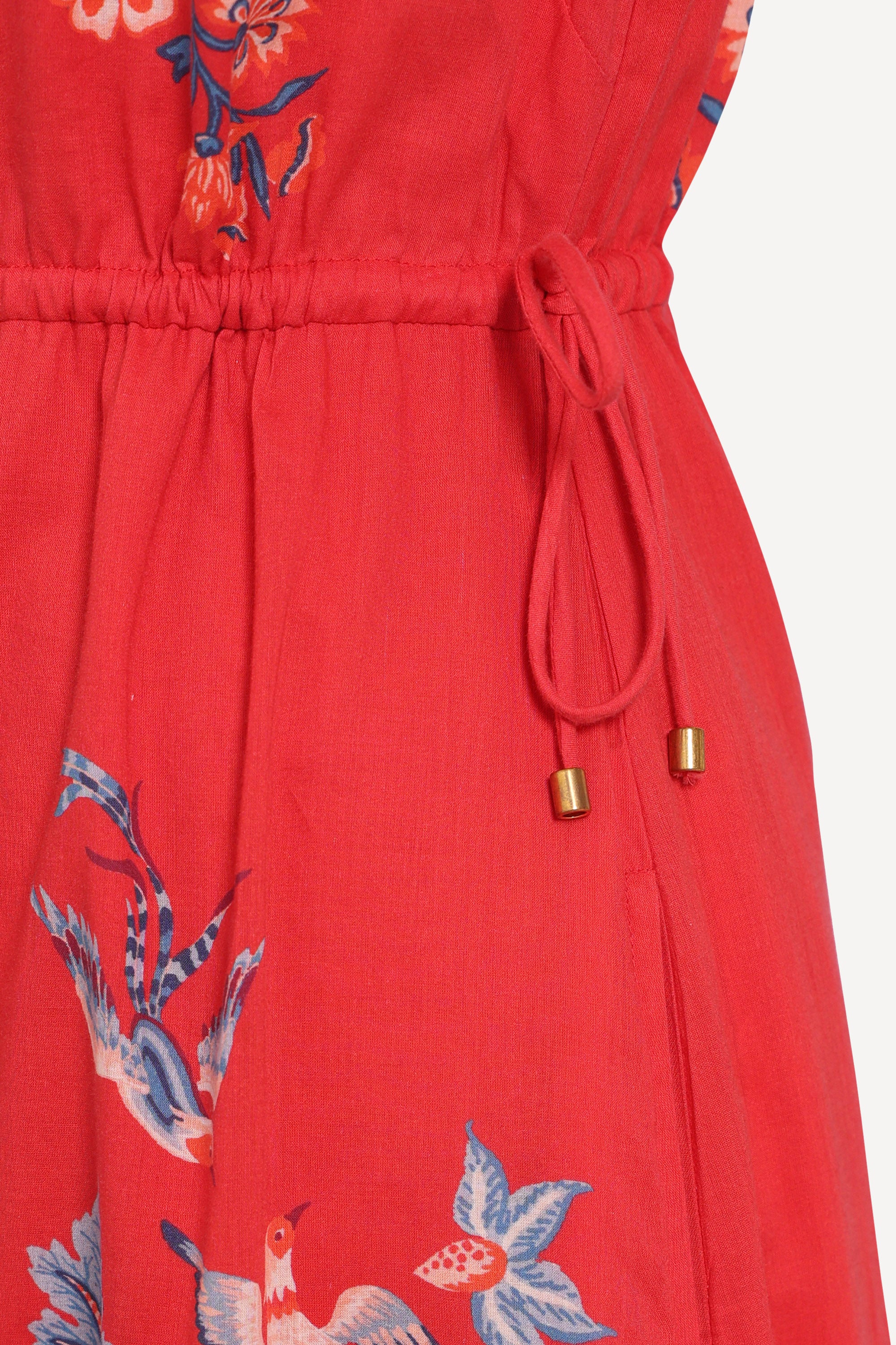 Ruby Dress Chintz Scarlet