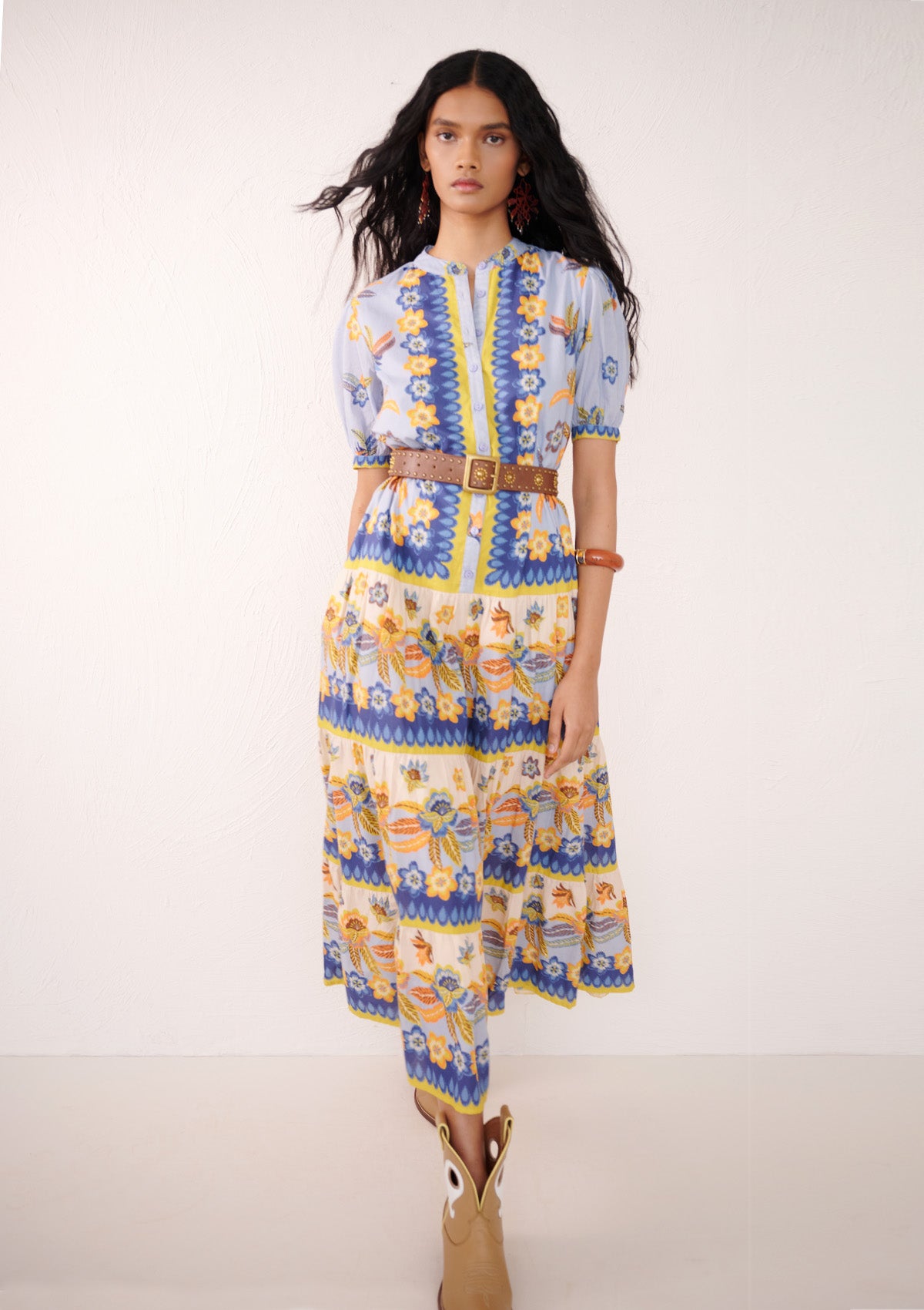 Saylor Dress Electra Floral Amberglow