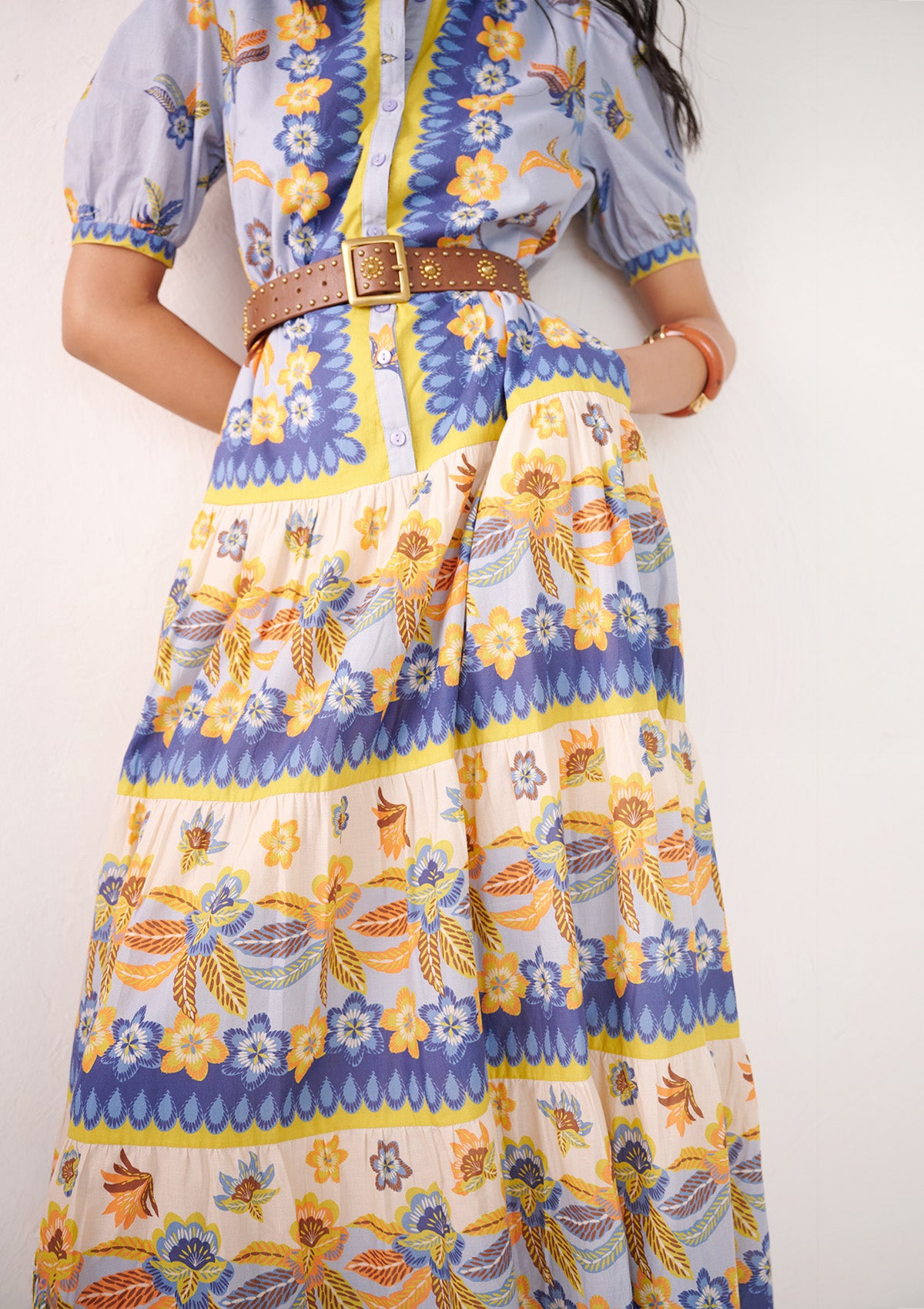 Saylor Dress Electra Floral Amberglow