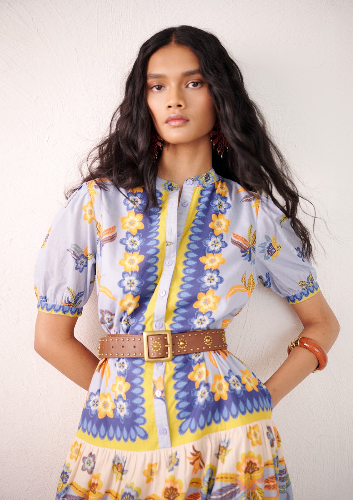 Saylor Dress Electra Floral Amberglow