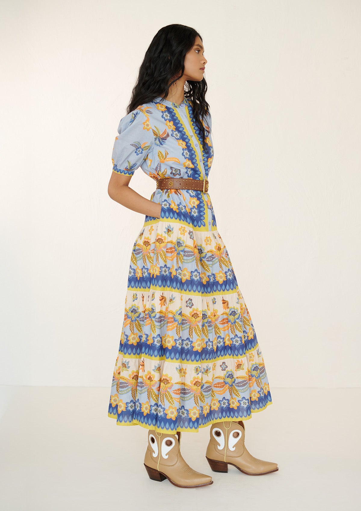 Saylor Dress Electra Floral Amberglow