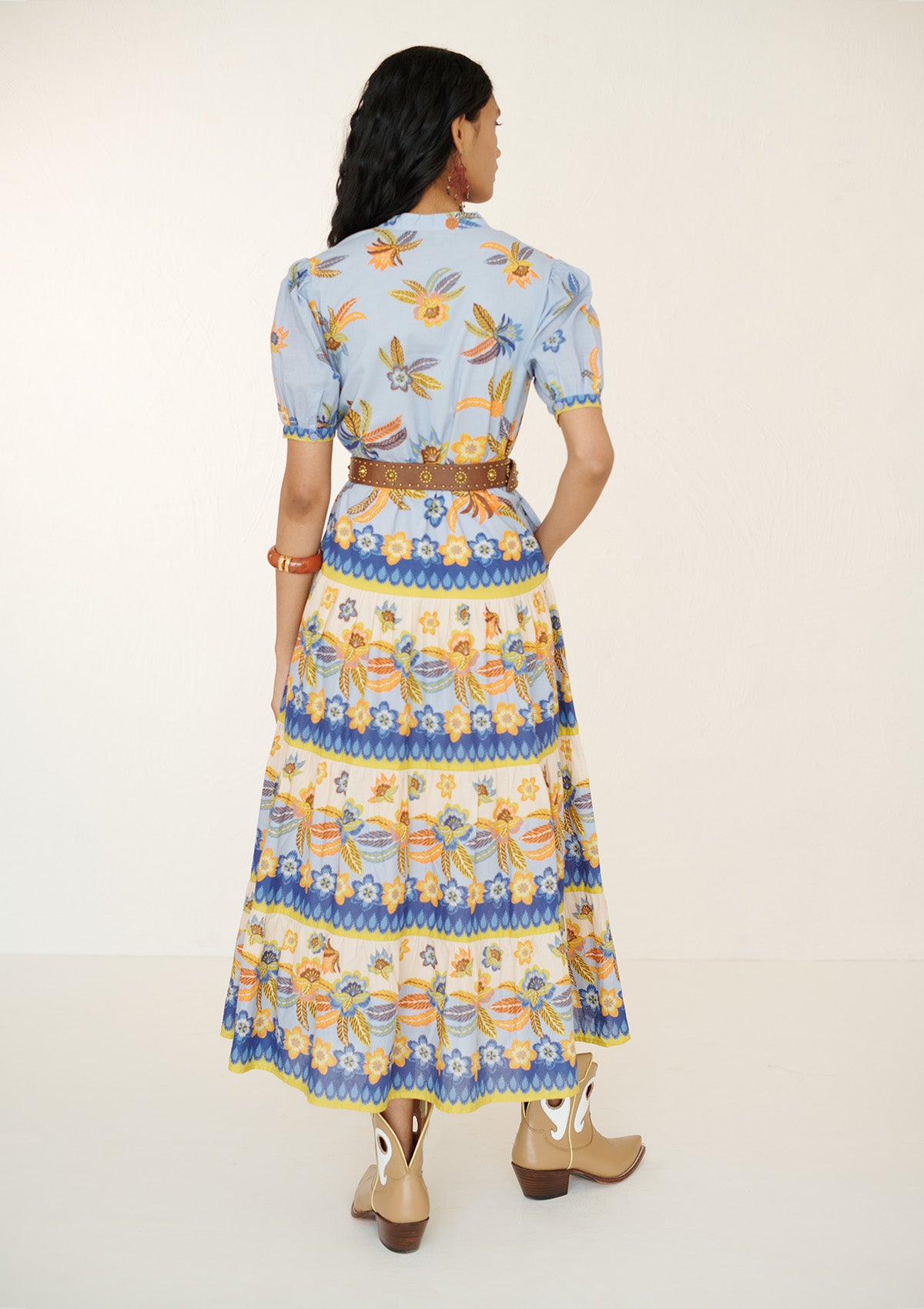 Saylor Dress Electra Floral Amberglow