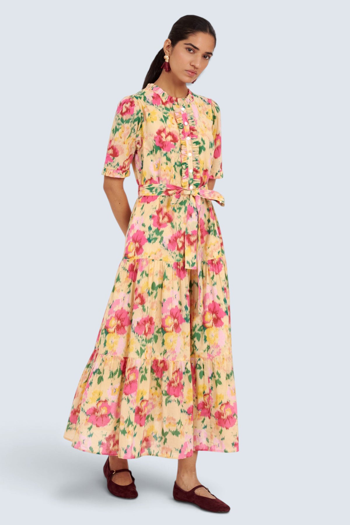 Saylor Dress Damask Rose Antique