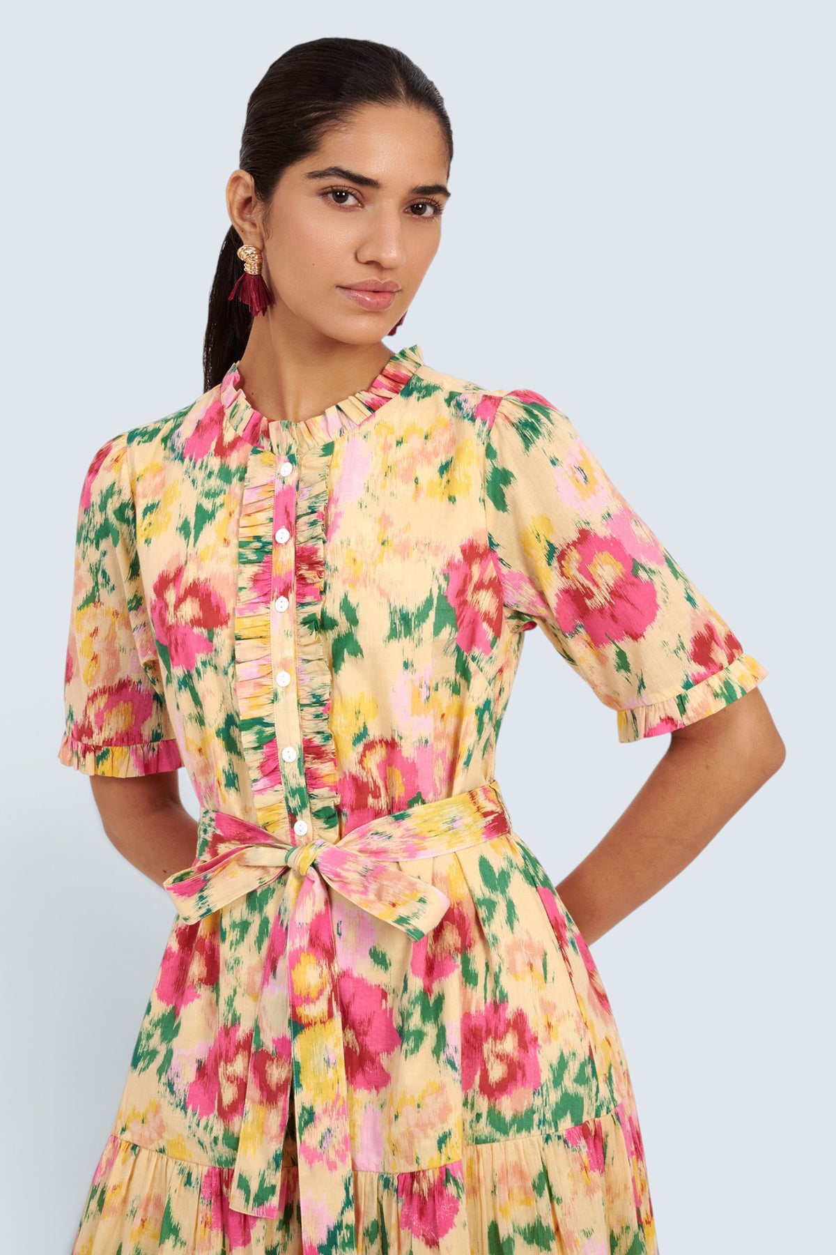 Saylor Dress Damask Rose Antique