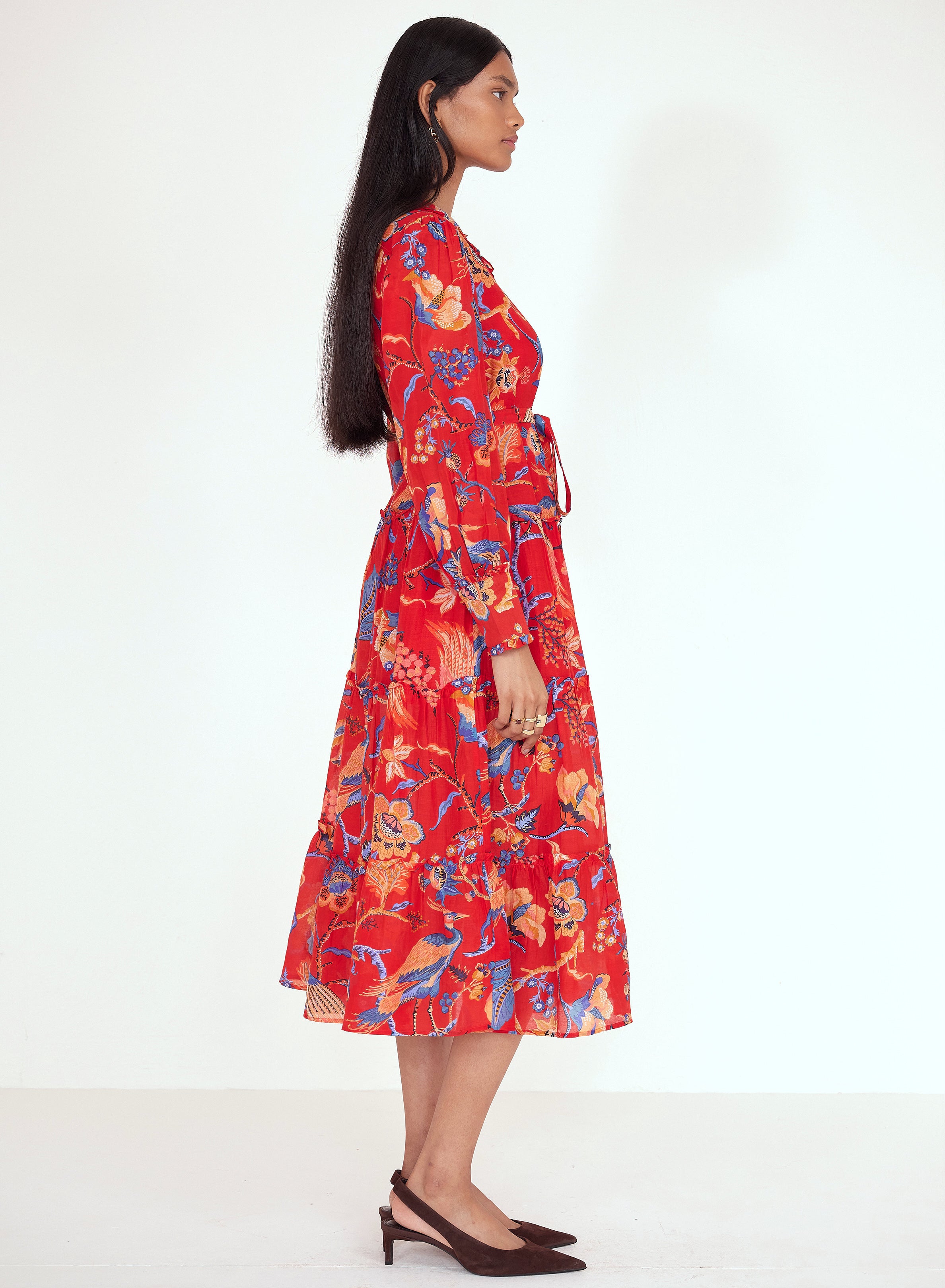 Emira Dress Chintz Carmine