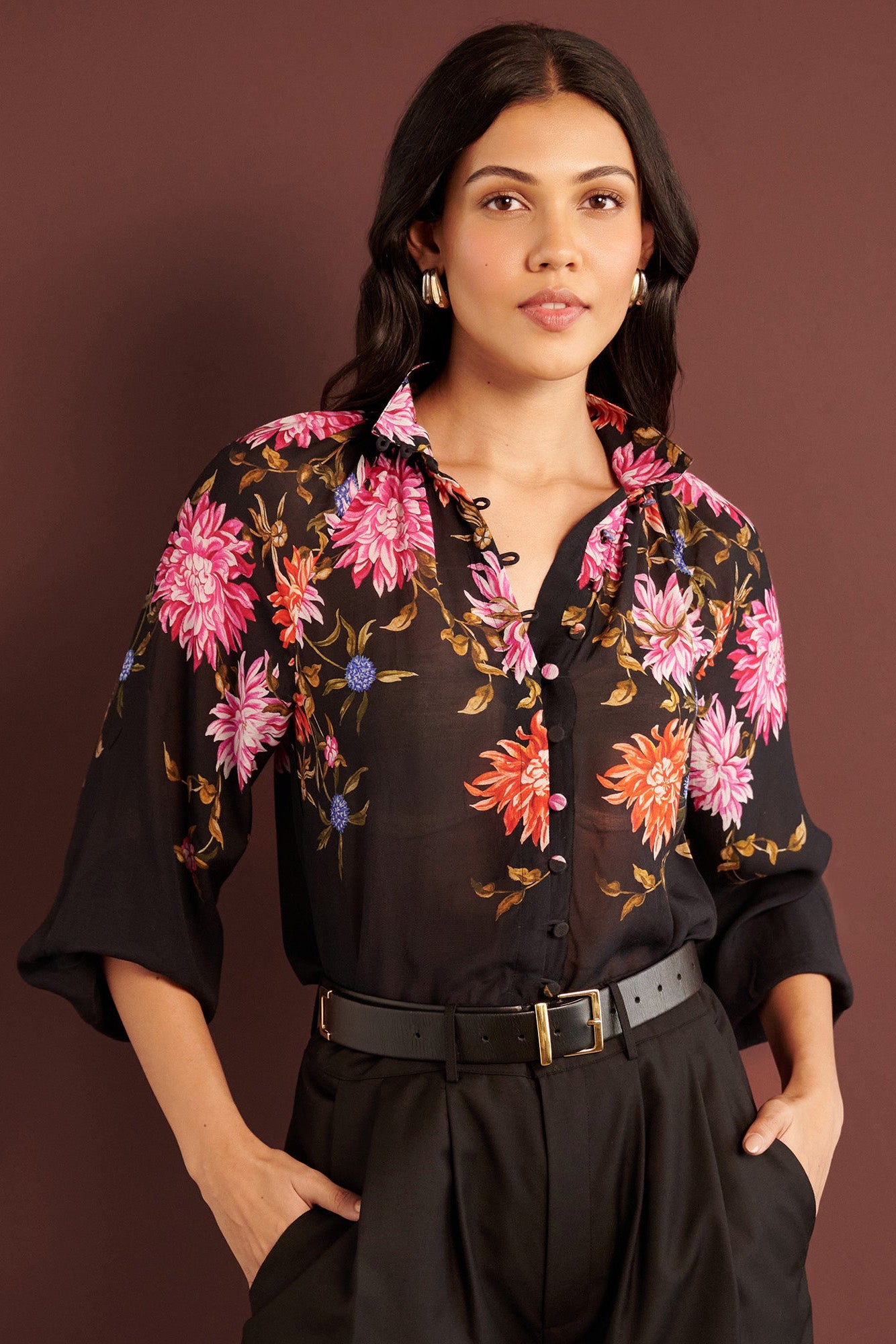 Tara Shirt Dahlia Jet